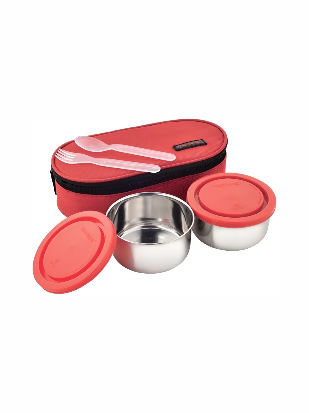 

Trueware Red Stainless Steel Dishwasher Safe Lunch Box 1.1l