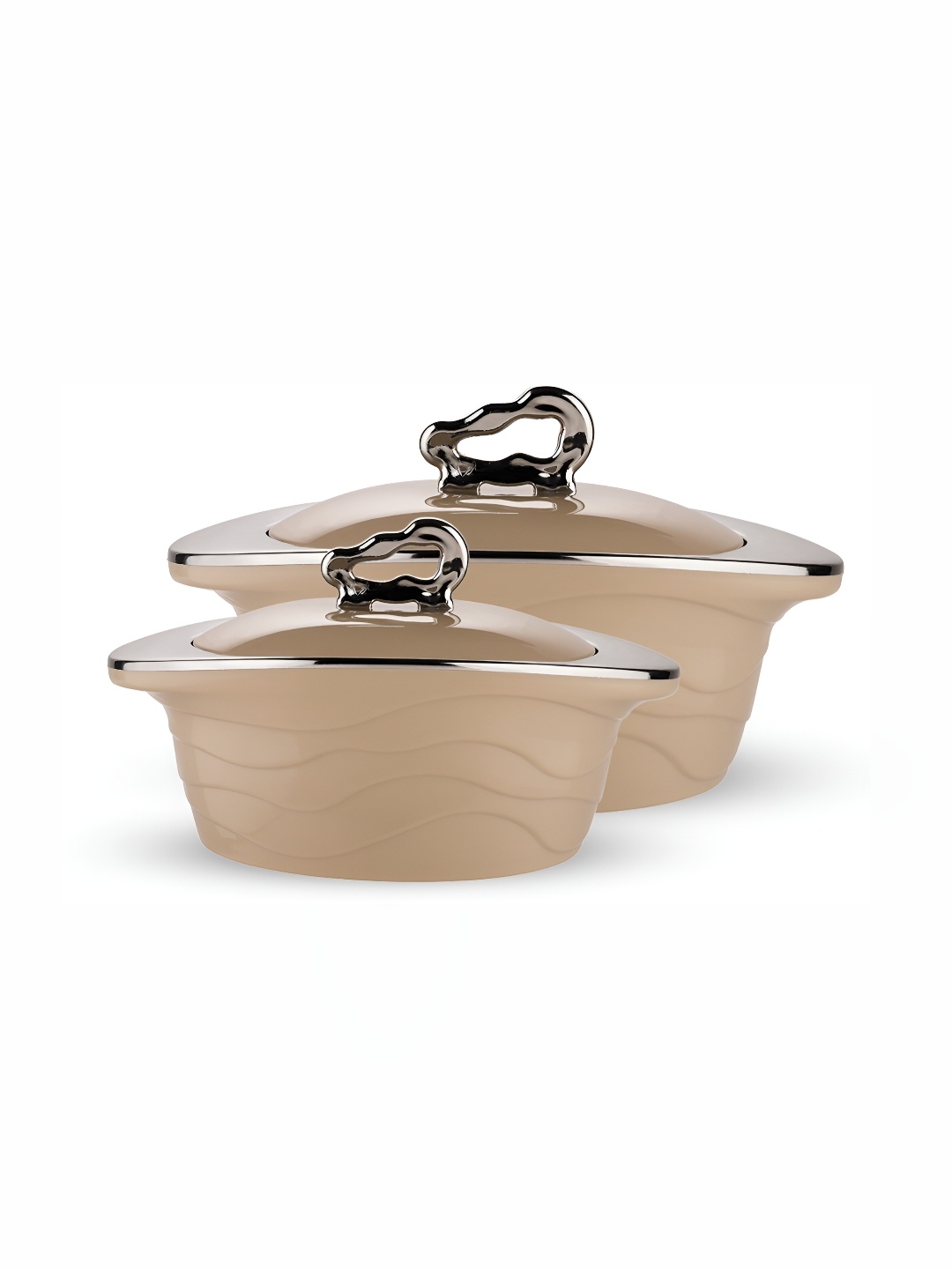 

Trueware Brown 2 Pieces Stainless Steel Dishwasher Safe Food Casserole Set