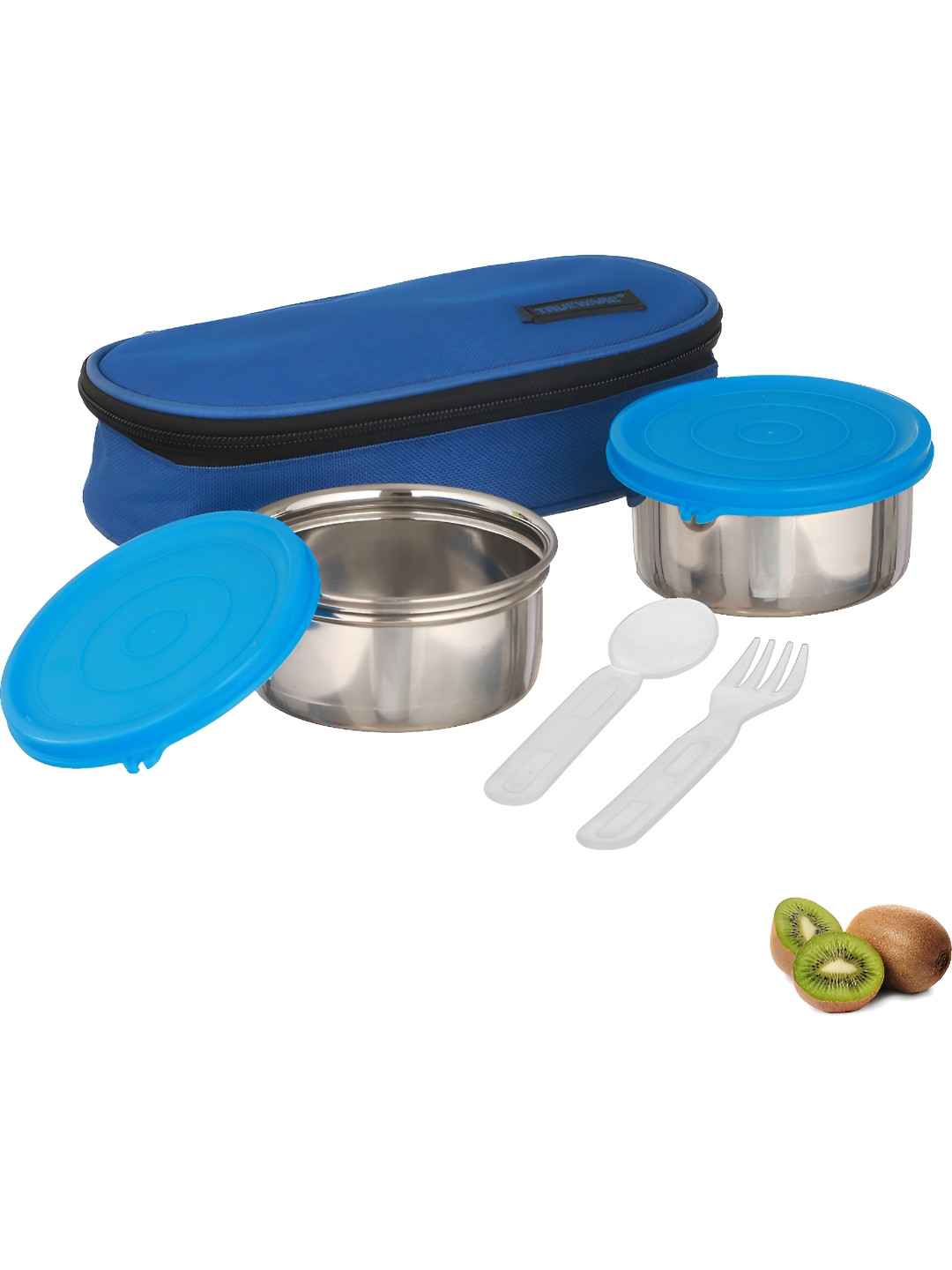 

Trueware Blue Stainless Steel Dishwasher Safe Lunch Box