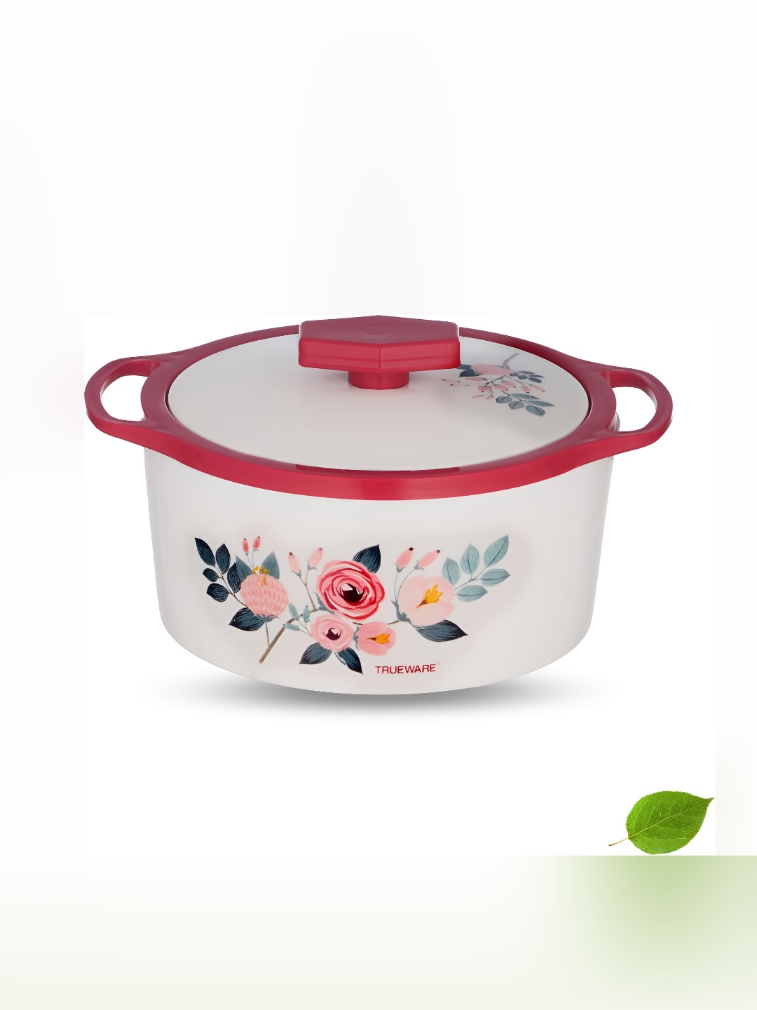 

Trueware White & Red Stainless Steel Dishwasher Safe Cook & Serve Casserole 1200 ml