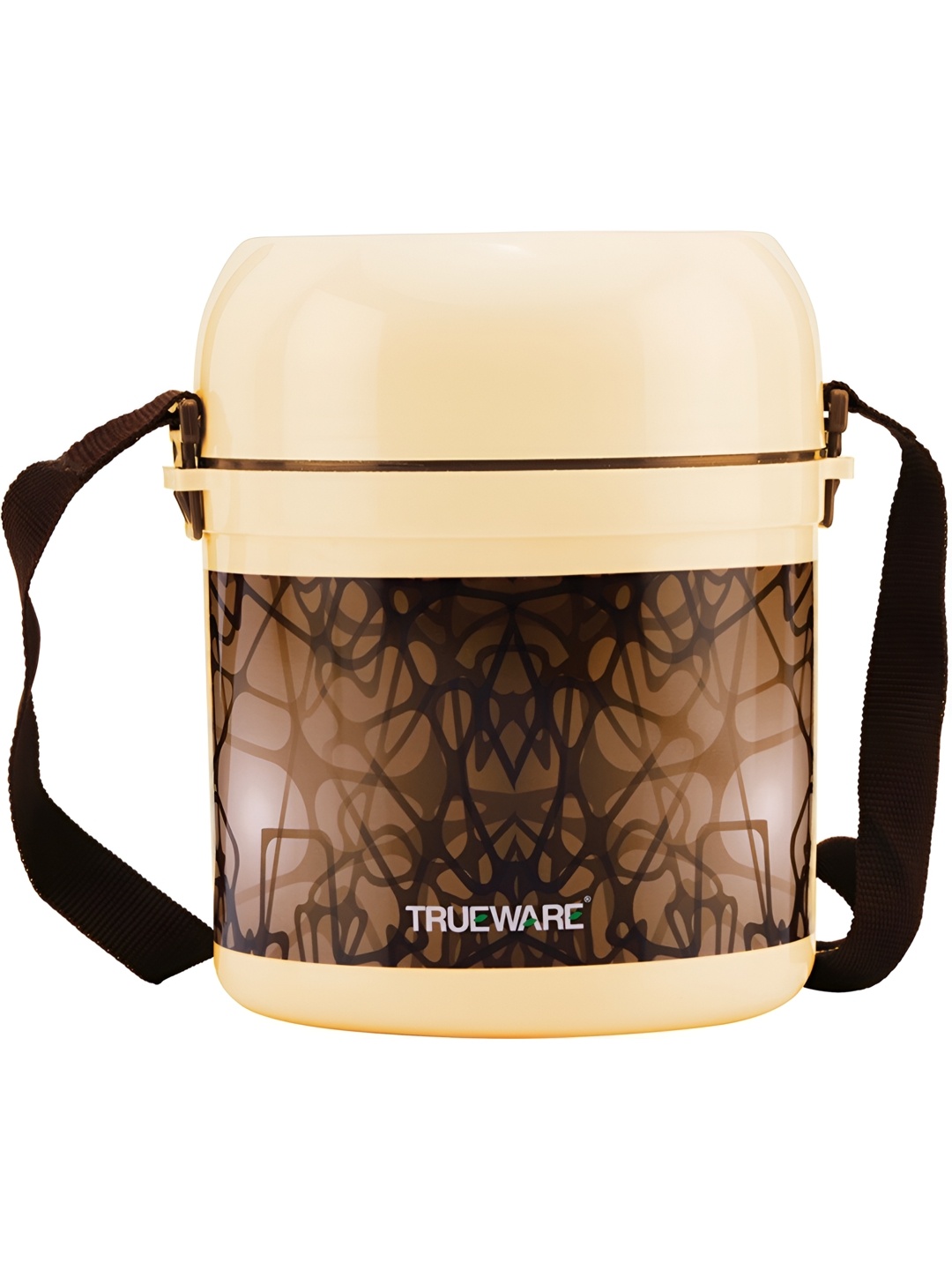 

Trueware Brown & Beige Stainless Steel Dishwasher Safe Lunch Box 800 ml