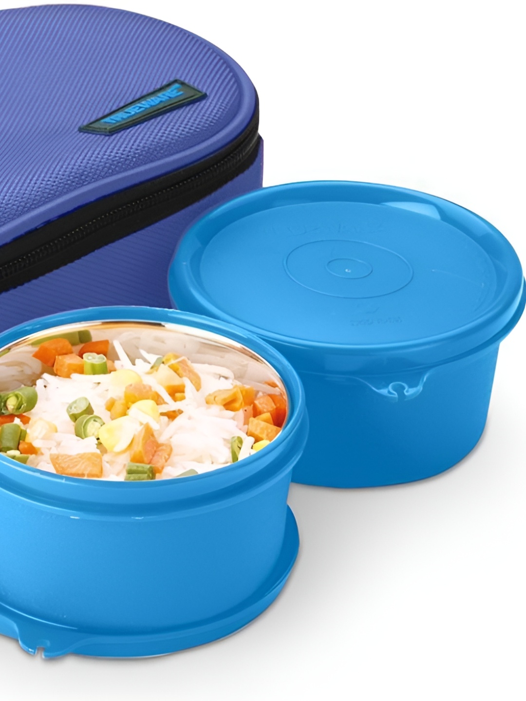 

Trueware Blue 2 Pieces Stainless Steel Dishwasher Safe Lunch Box 600 ml Each