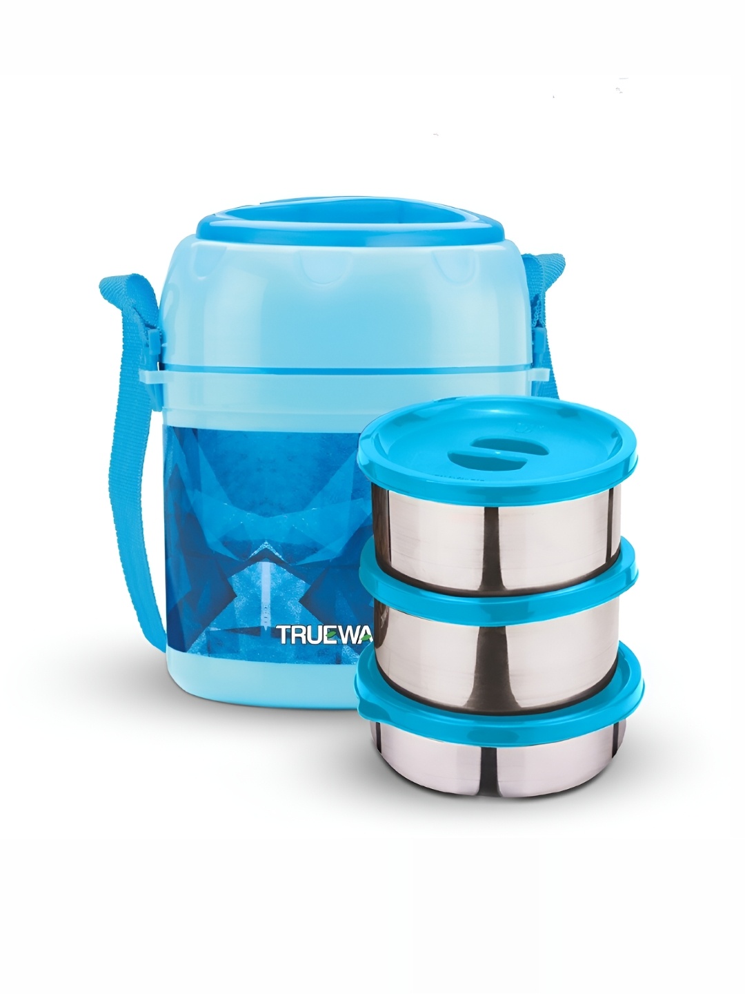 

Trueware Blue Stainless Steel Dishwasher Safe Lunch Box