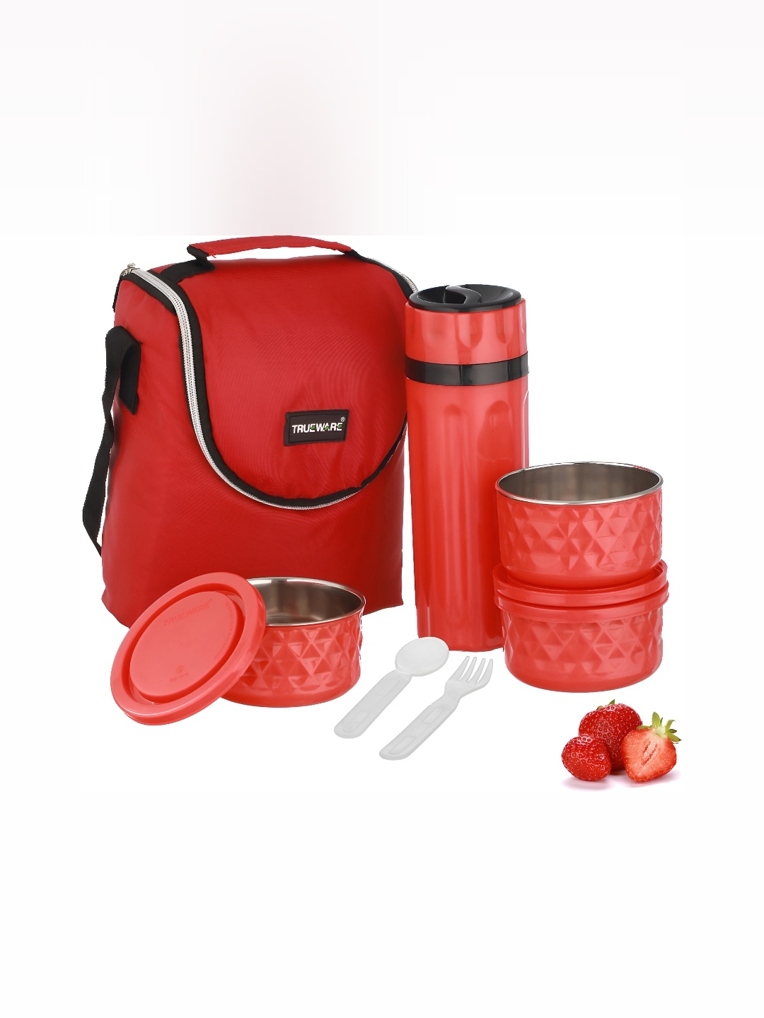 

Trueware Red 3 Pieces Dishwasher Safe Lunch Box