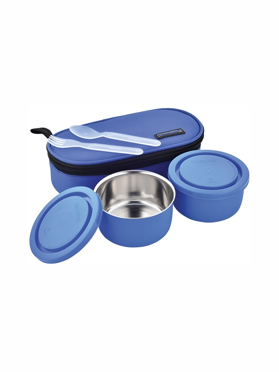 

Trueware Blue 2 Pieces Stainless Steel Dishwasher Safe Lunch Box 600 ml
