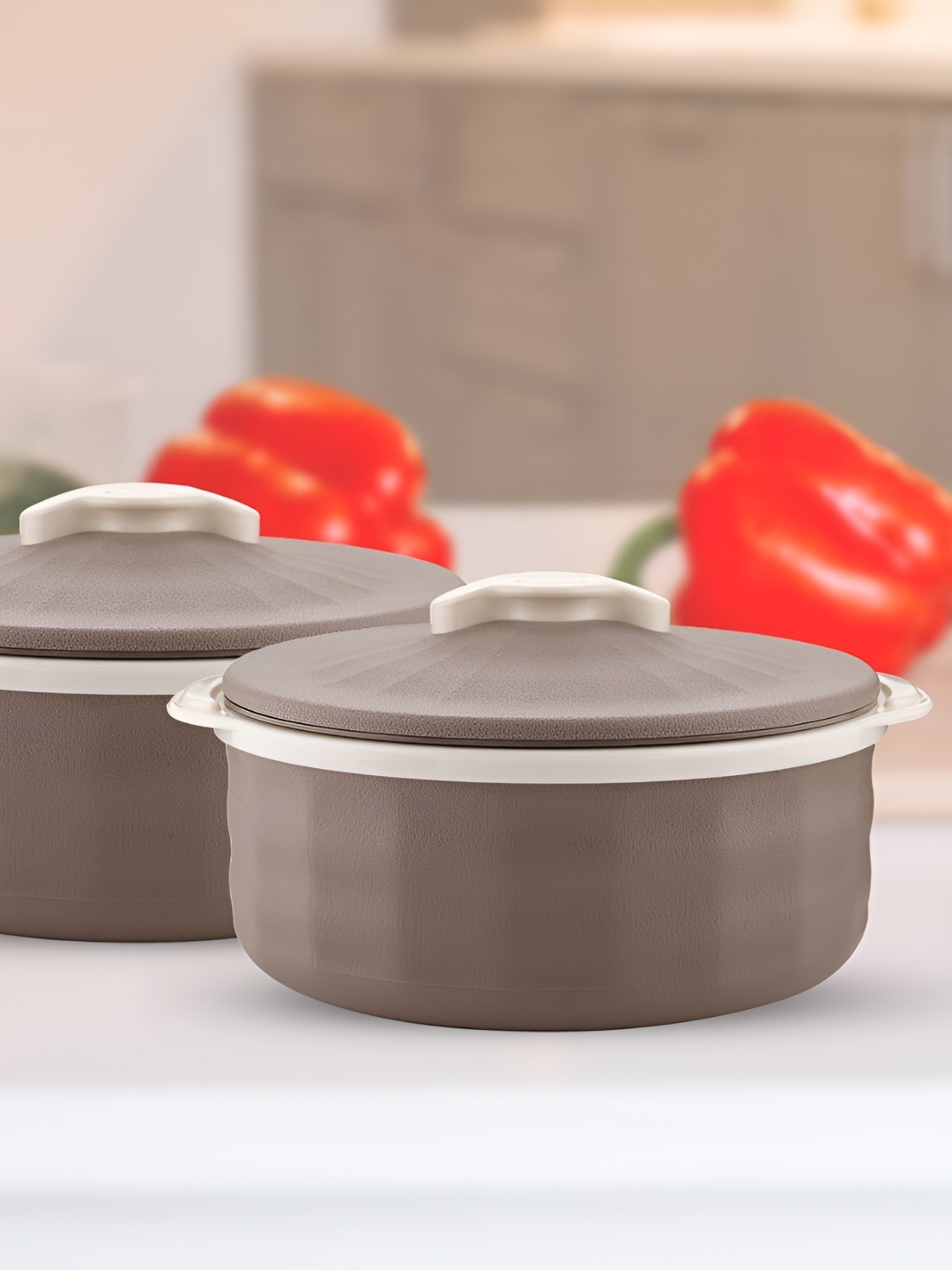 

Trueware Grey & Cream 2Pcs Dishwasher Safe Casserole Set 2l Each