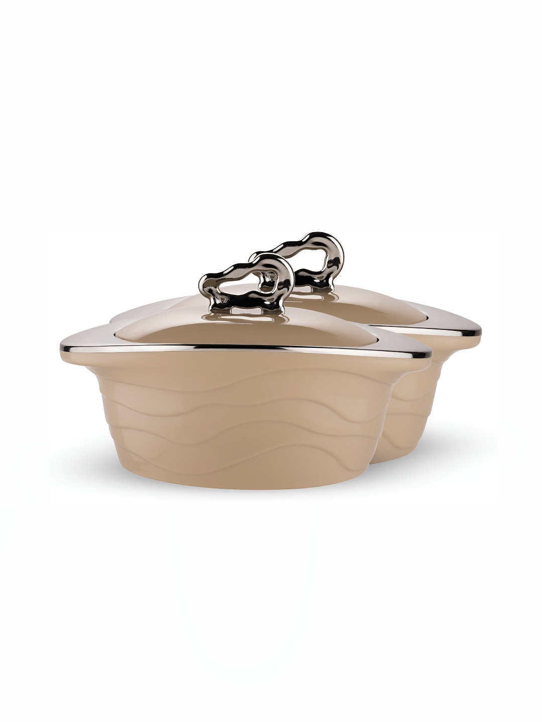 

Trueware Zinna Brown Stainless Steel 2 Pieces Dishwasher Safe Casseroles 1L Each