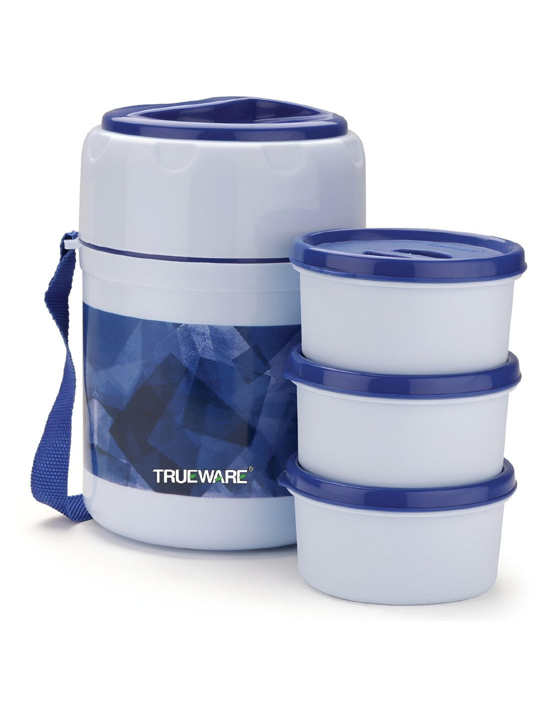 

Trueware Blue 3 Pieces Dishwasher Safe Lunch Box 300 ml