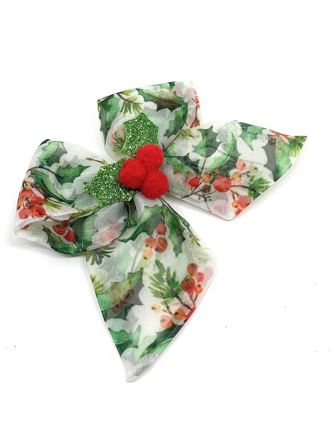 

BAESD Girls Floral Printed Alligator Hair Clip, Green