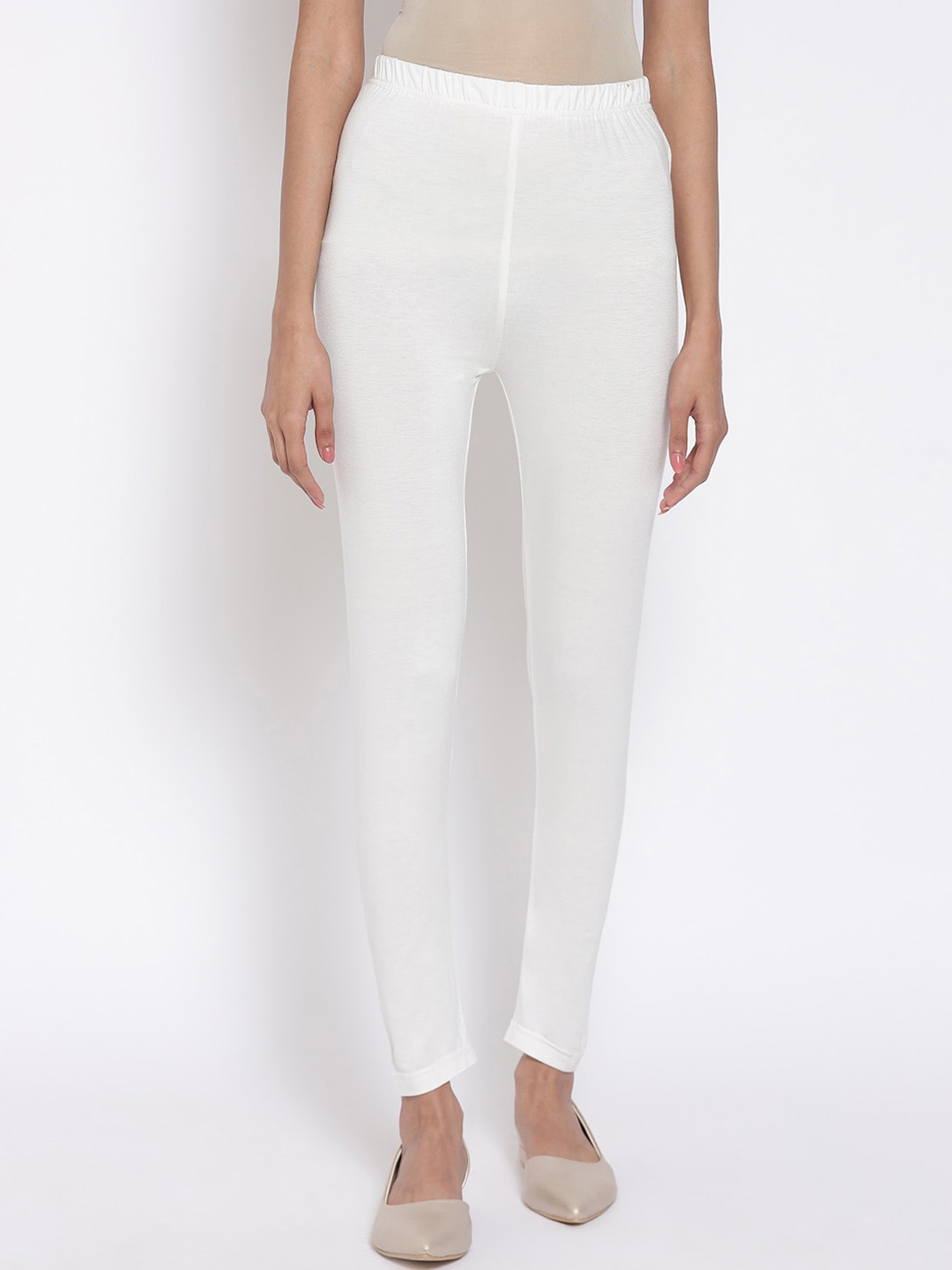 

AURELIA Ankle Length Leggings, White