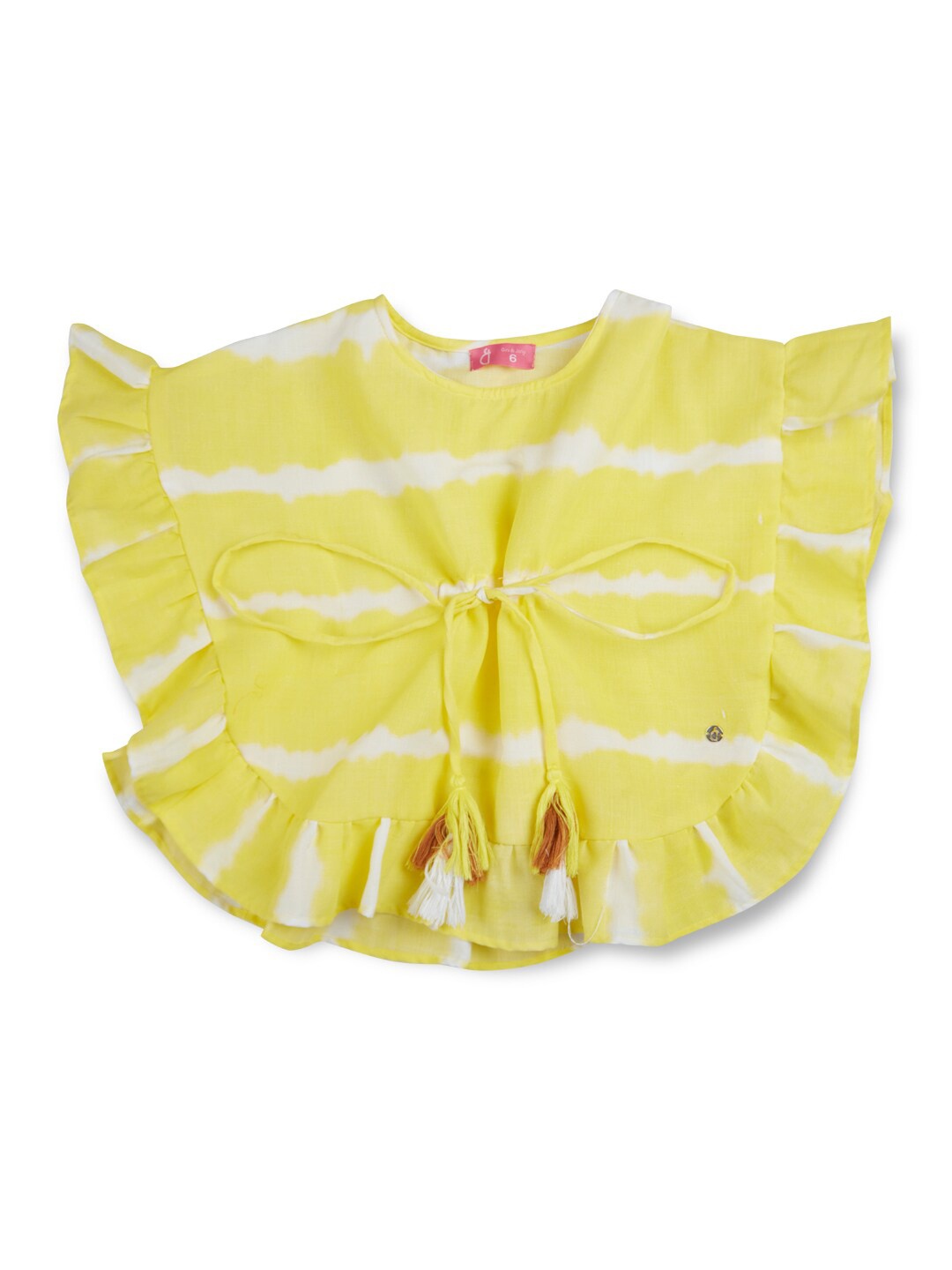 

Gini and Jony Tie & Dye Cotton Top, Yellow