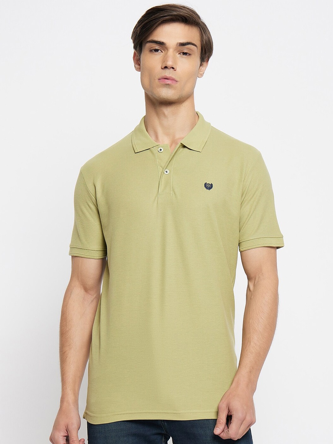 

Duke Polo Collar Slim Fit Cotton T-shirt, Green