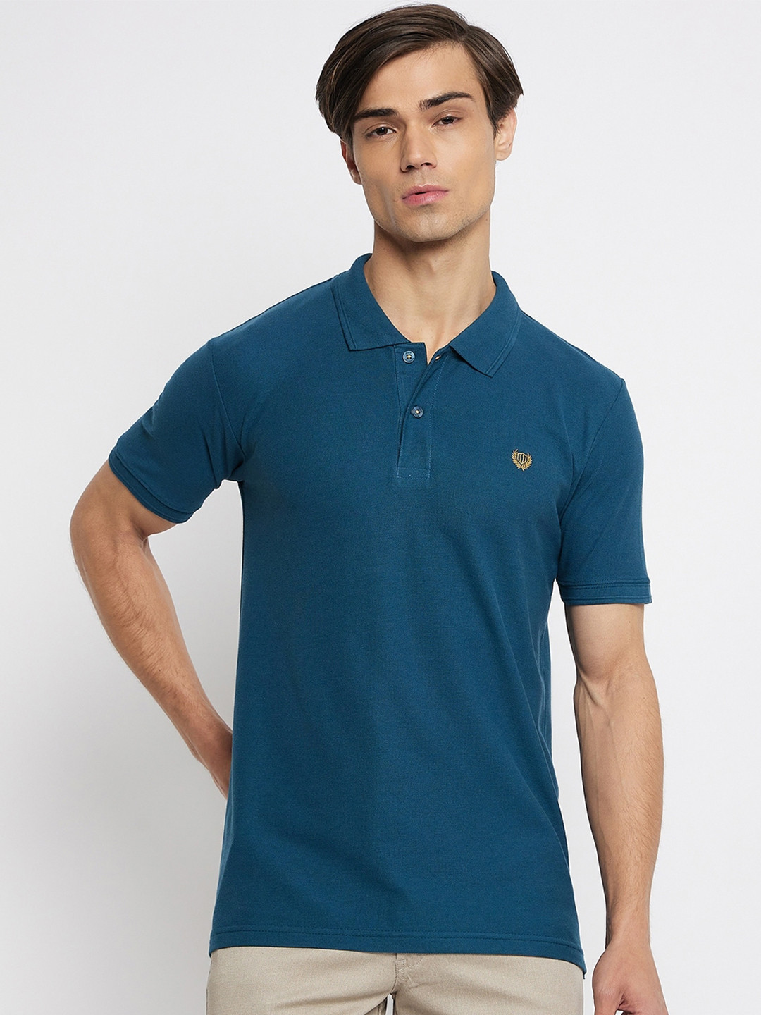 

Duke Polo Collar Slim Fit Cotton T-shirt, Blue