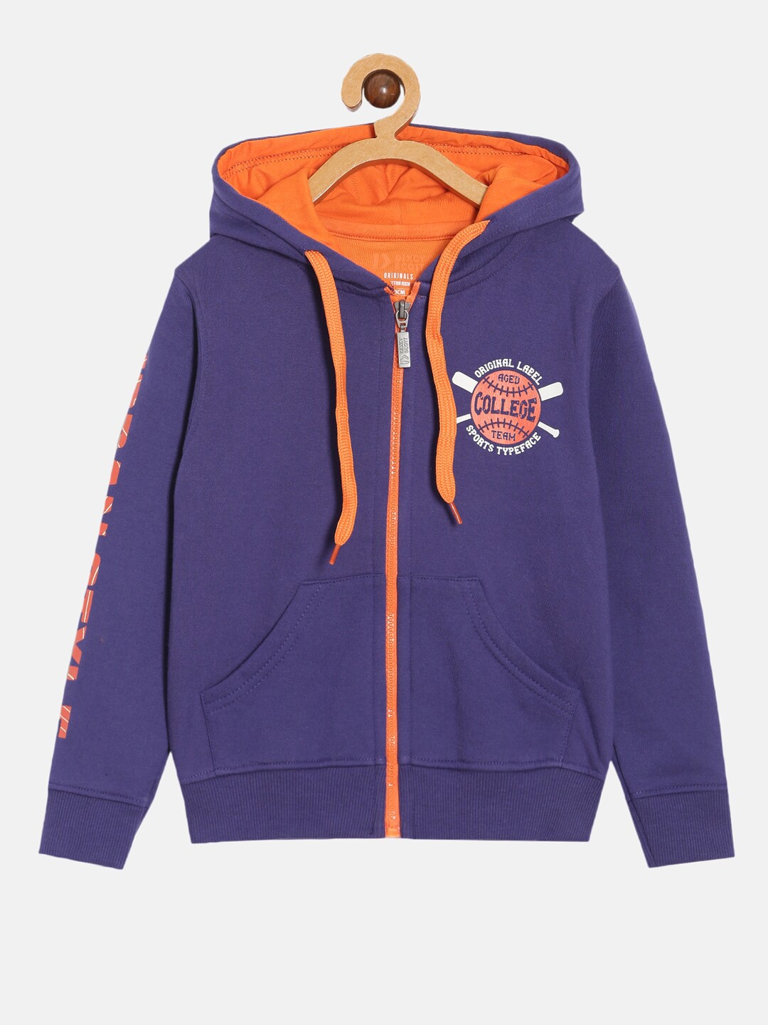 

DIXCY SCOTT Boys Originals Hooded Long Sleeves Front-Open Sweatshirt, Blue