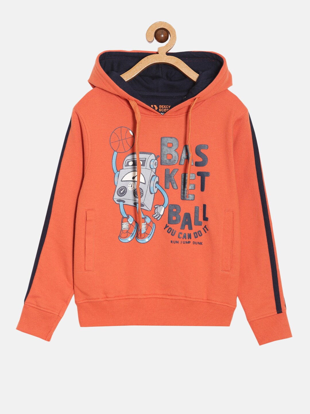 

DIXCY SCOTT Boys Originals Graphic Printed Hooded Pullover Sweatshirt, Orange