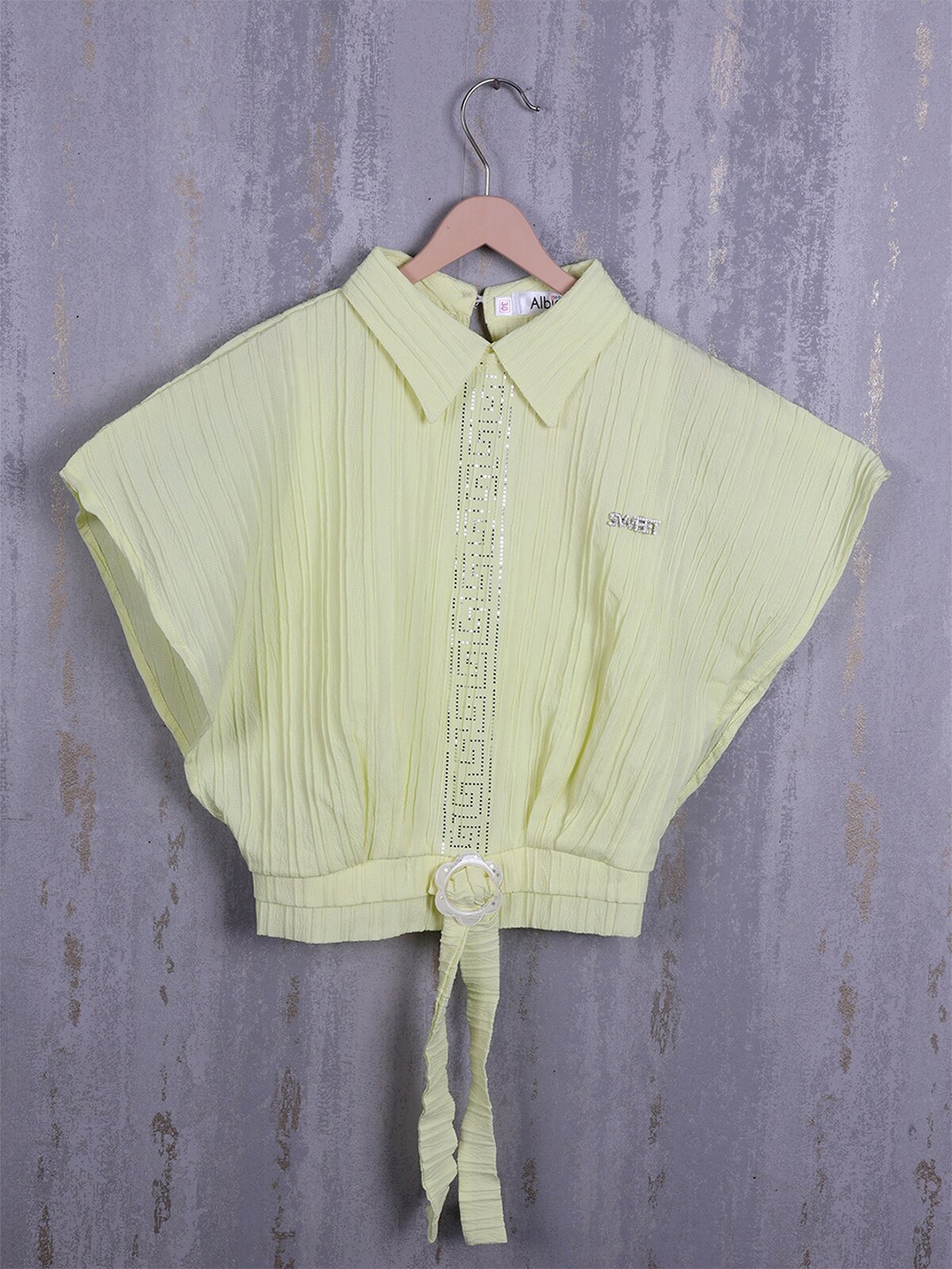 

Albion Striped Extended Sleeves Cotton Shirt Style Top, Yellow