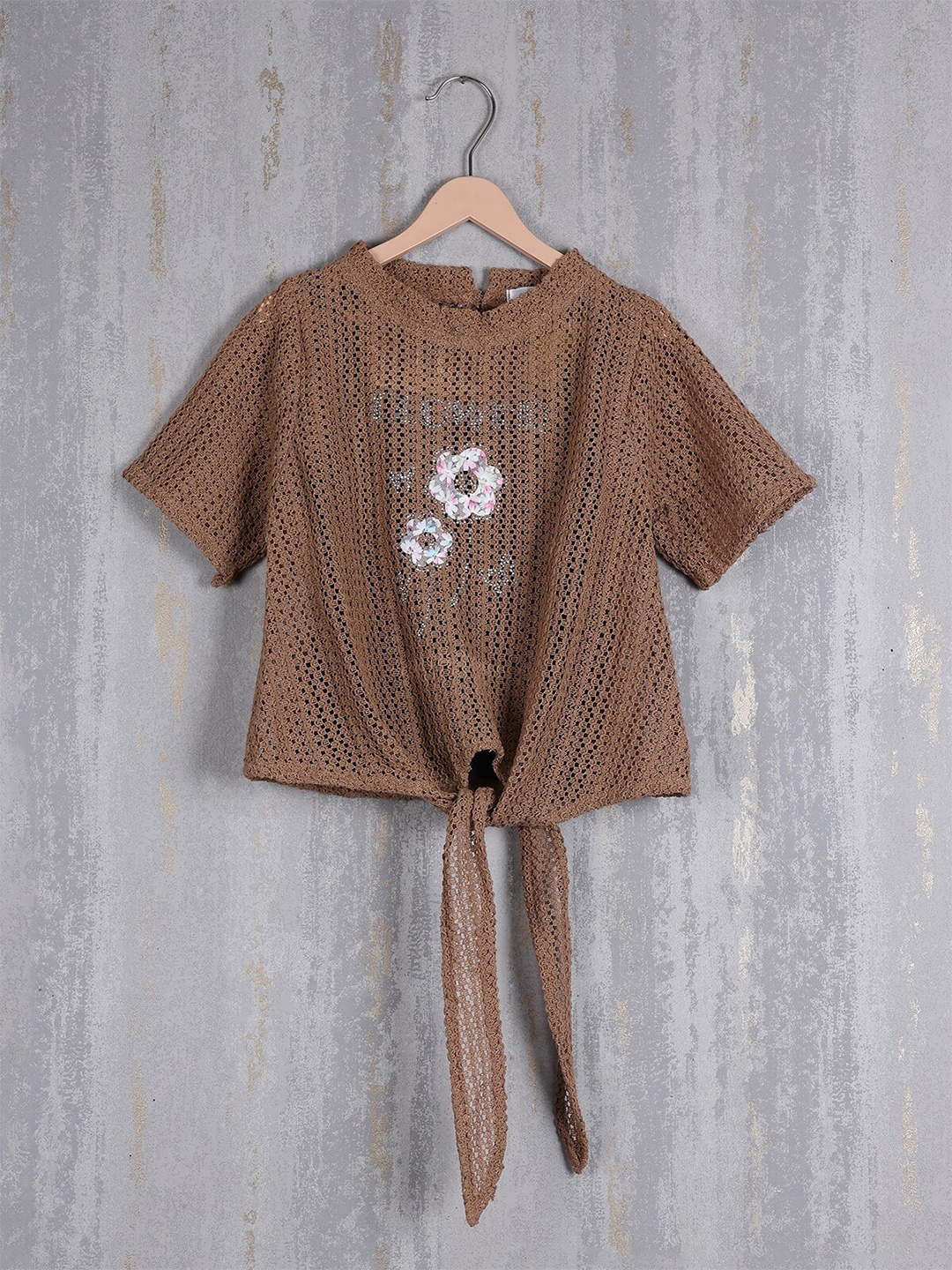 

Albion Striped Cotton Top, Brown