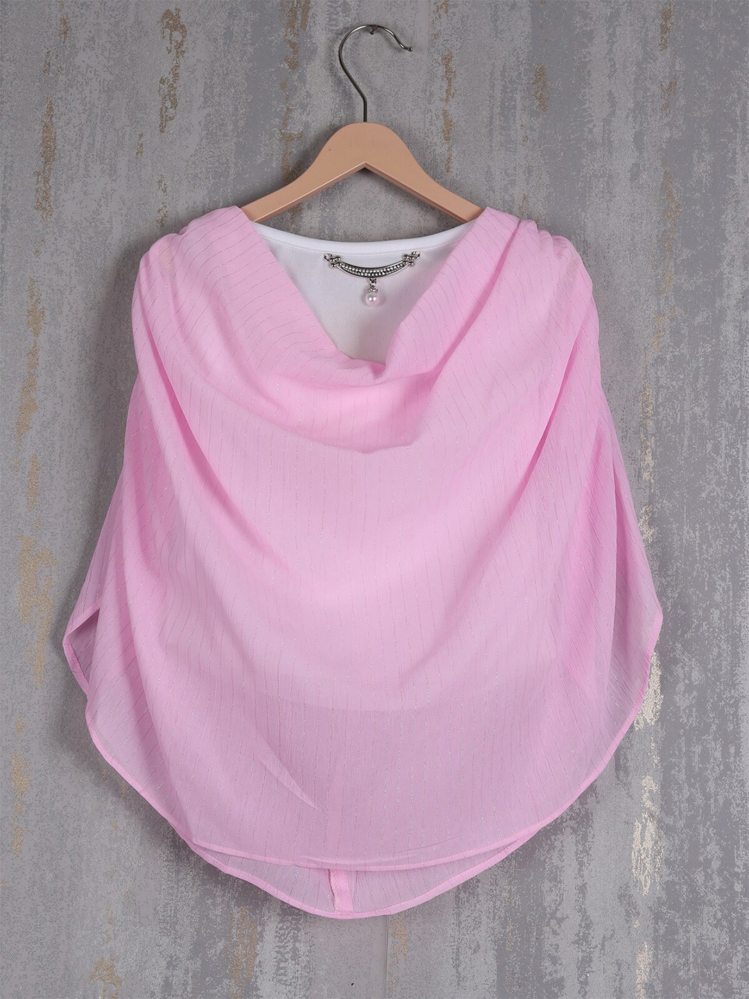 

Albion Cowl Neck Cotton Kaftan Top, Pink