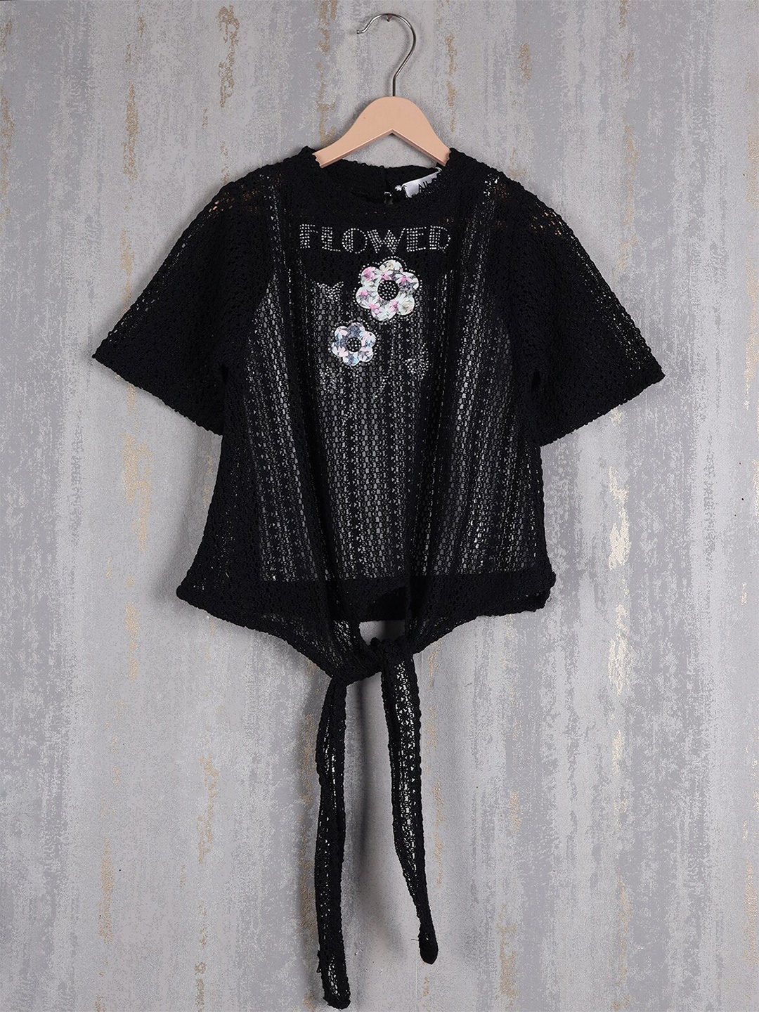 

Albion Print Cotton Top, Black