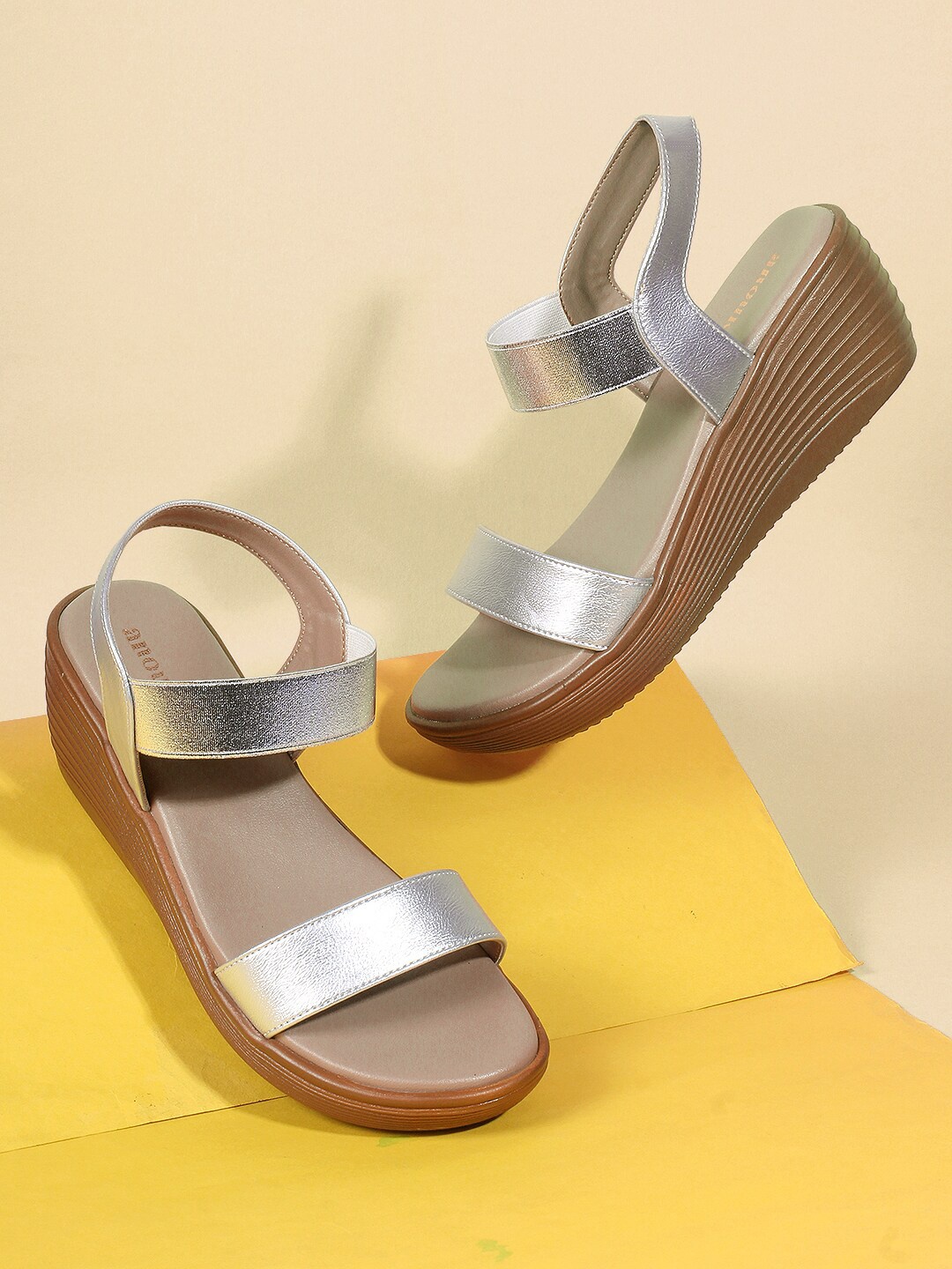 

Anouk Open Toe Wedge Heels, Grey