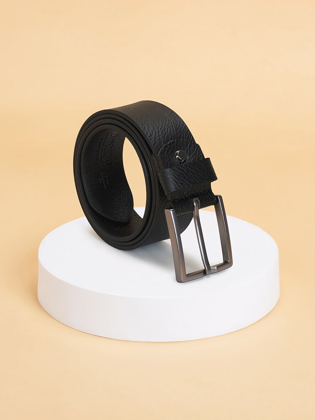 

BYFORD by Pantaloons Men Textured Leather Belt, Black