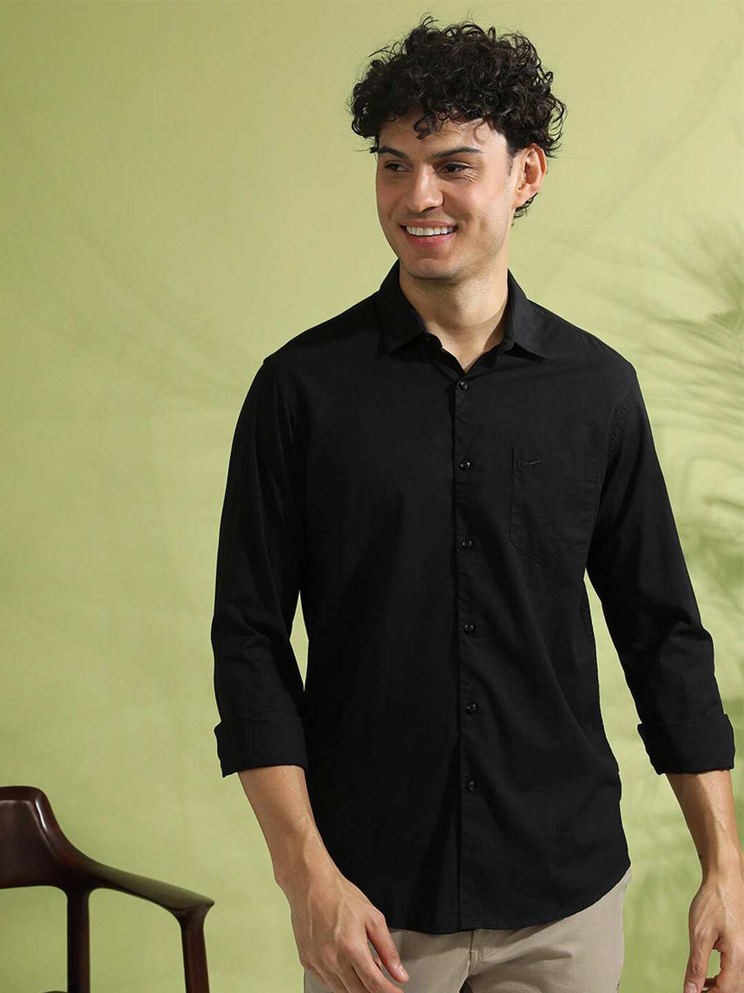 

Crocodile Comfort Casual Shirt, Black