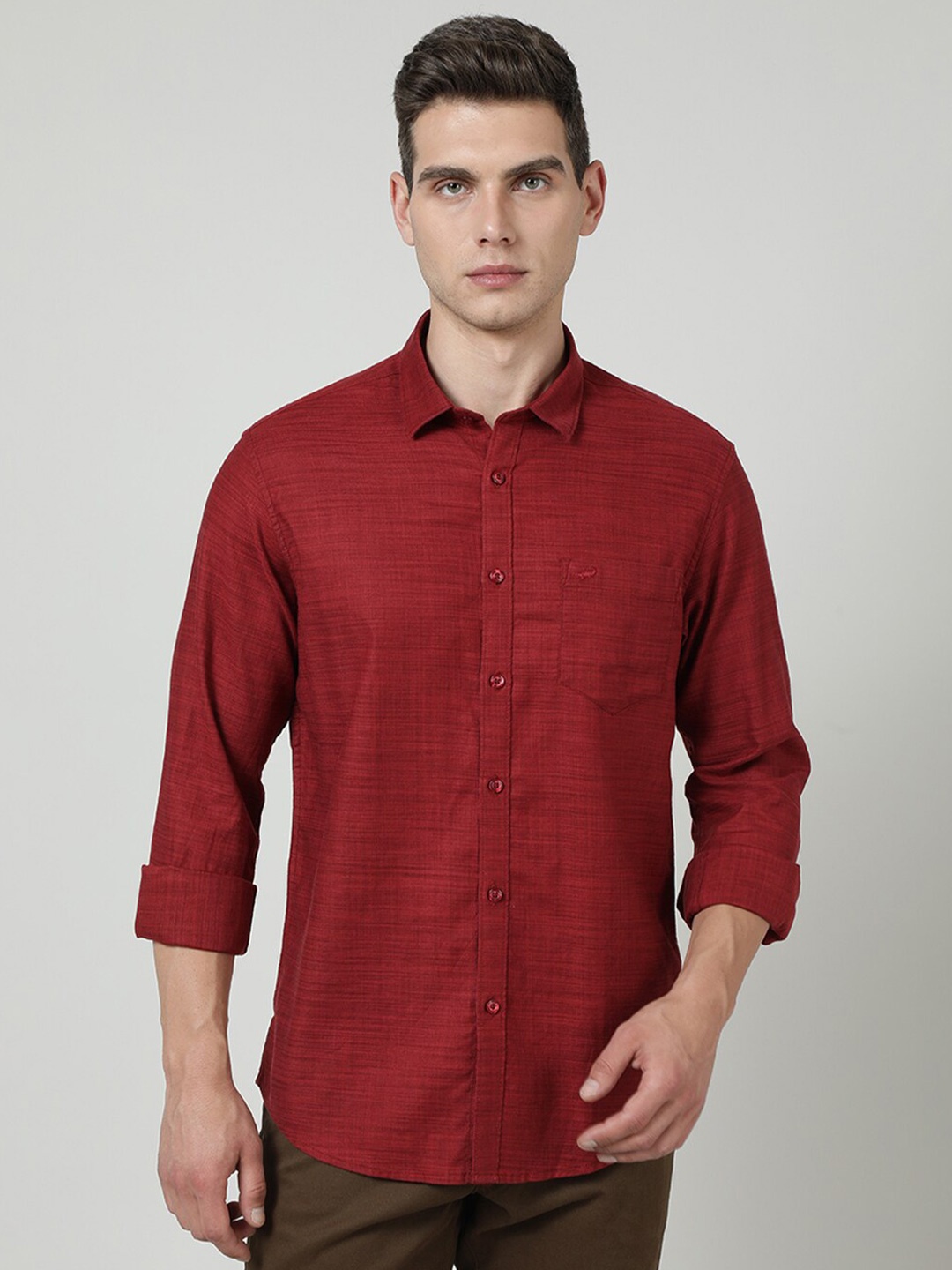

Crocodile Comfort Lyocell Casual Regular Fit Shirt, Red