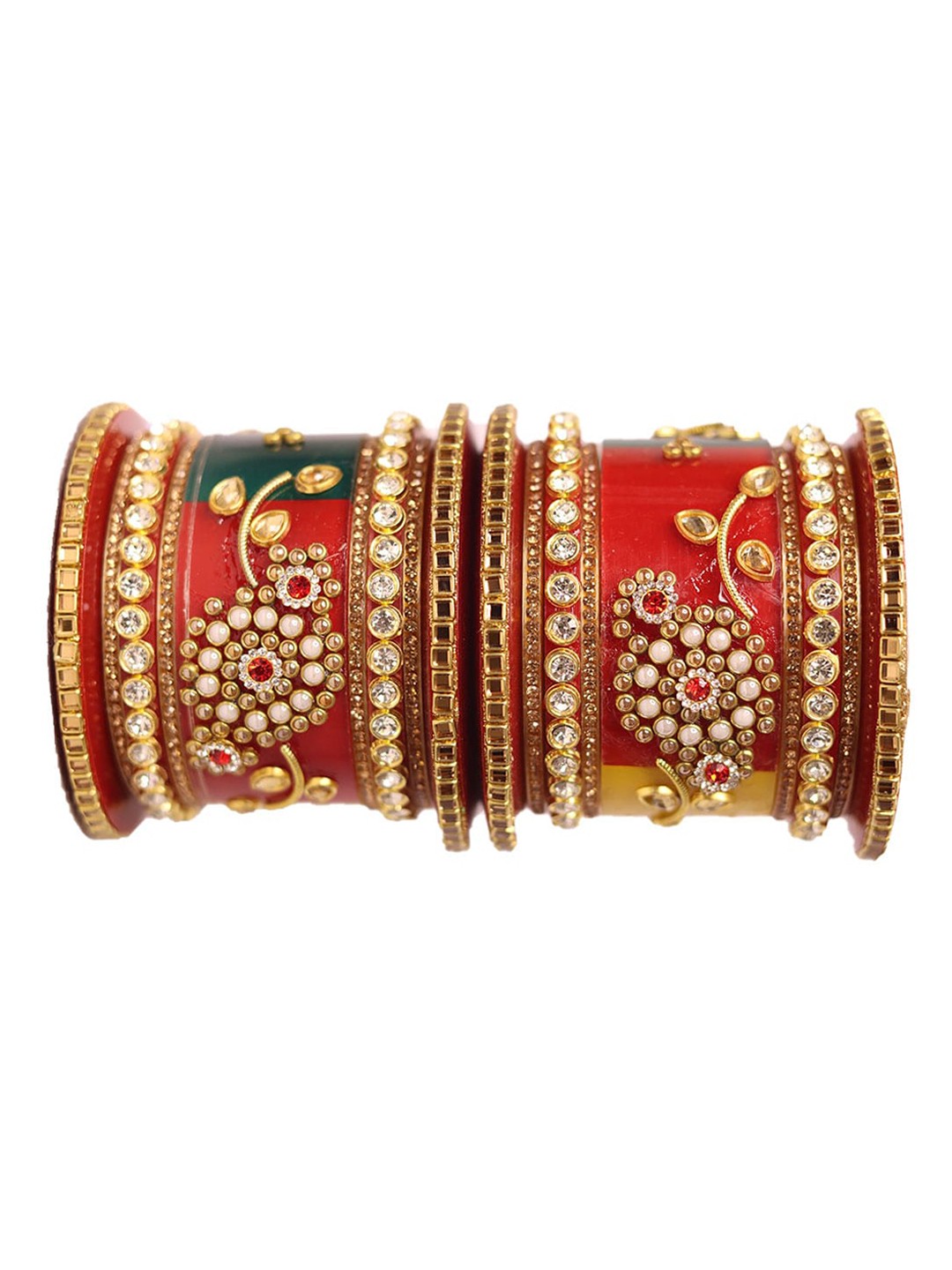 

Veoni BELLE Set Of 2 Gold-Plated AD Studded Bangle