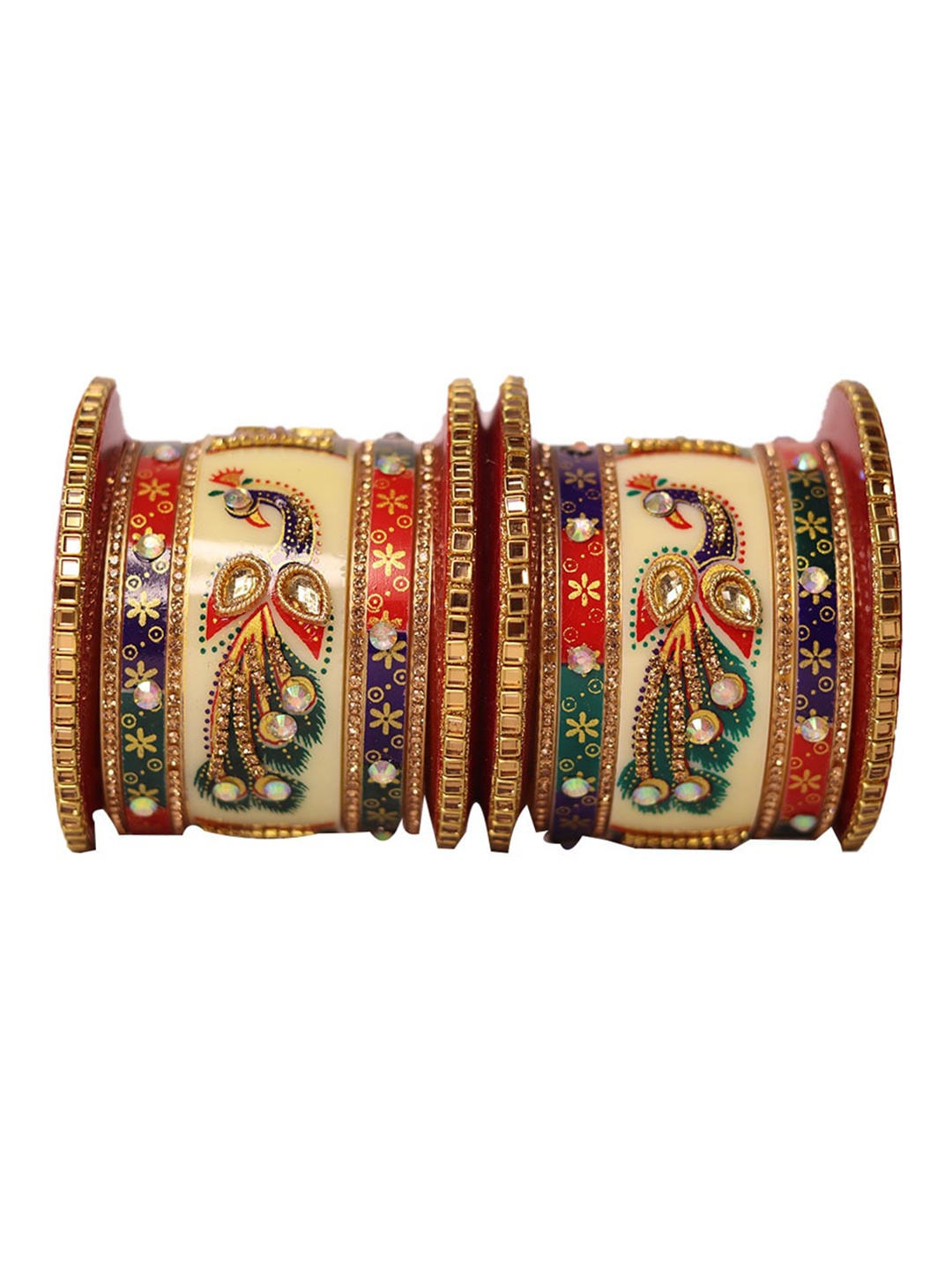 

Veoni BELLE Set Of 2 Gold-Plated AD Studded Bangle