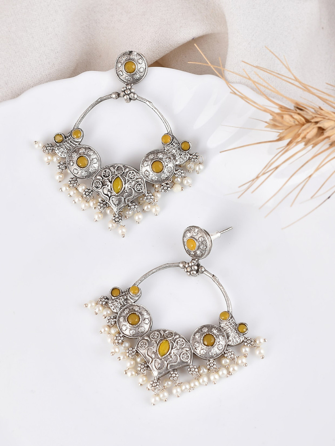 

DASTOOR Contemporary Drop Earrings, Silver