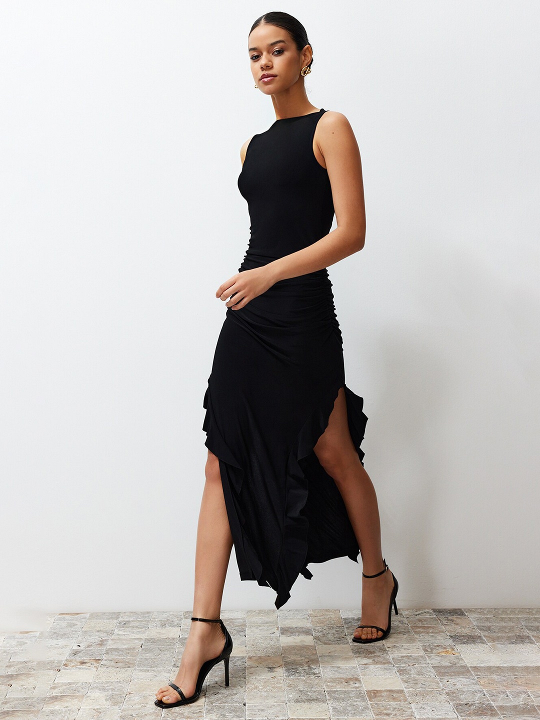 

Trendyol Sleeveless Maxi Dress, Black