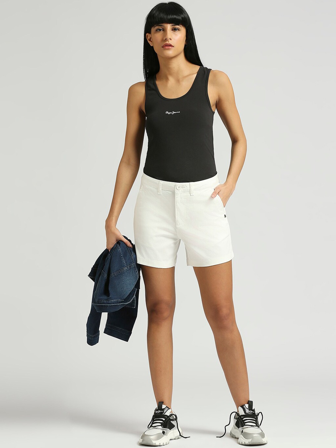 

Pepe Jeans Sussane Women Above Knee Regular Shorts, White