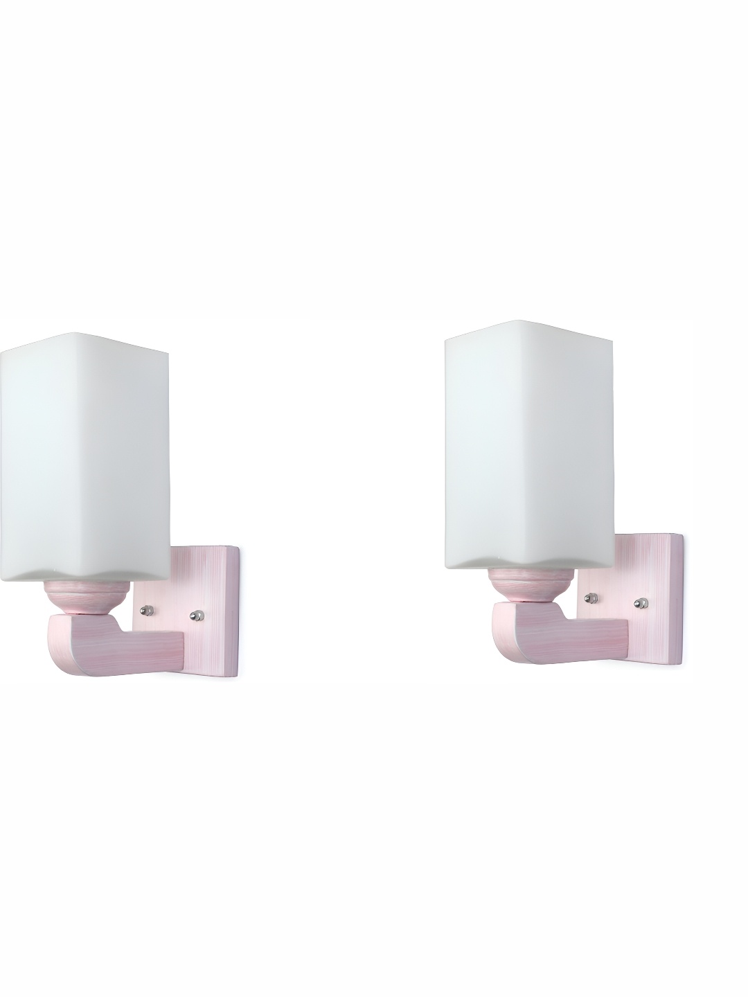 

1ST TIME White 2 Pieces Glass Traditional Rectangle Shaped Wall Lamp
