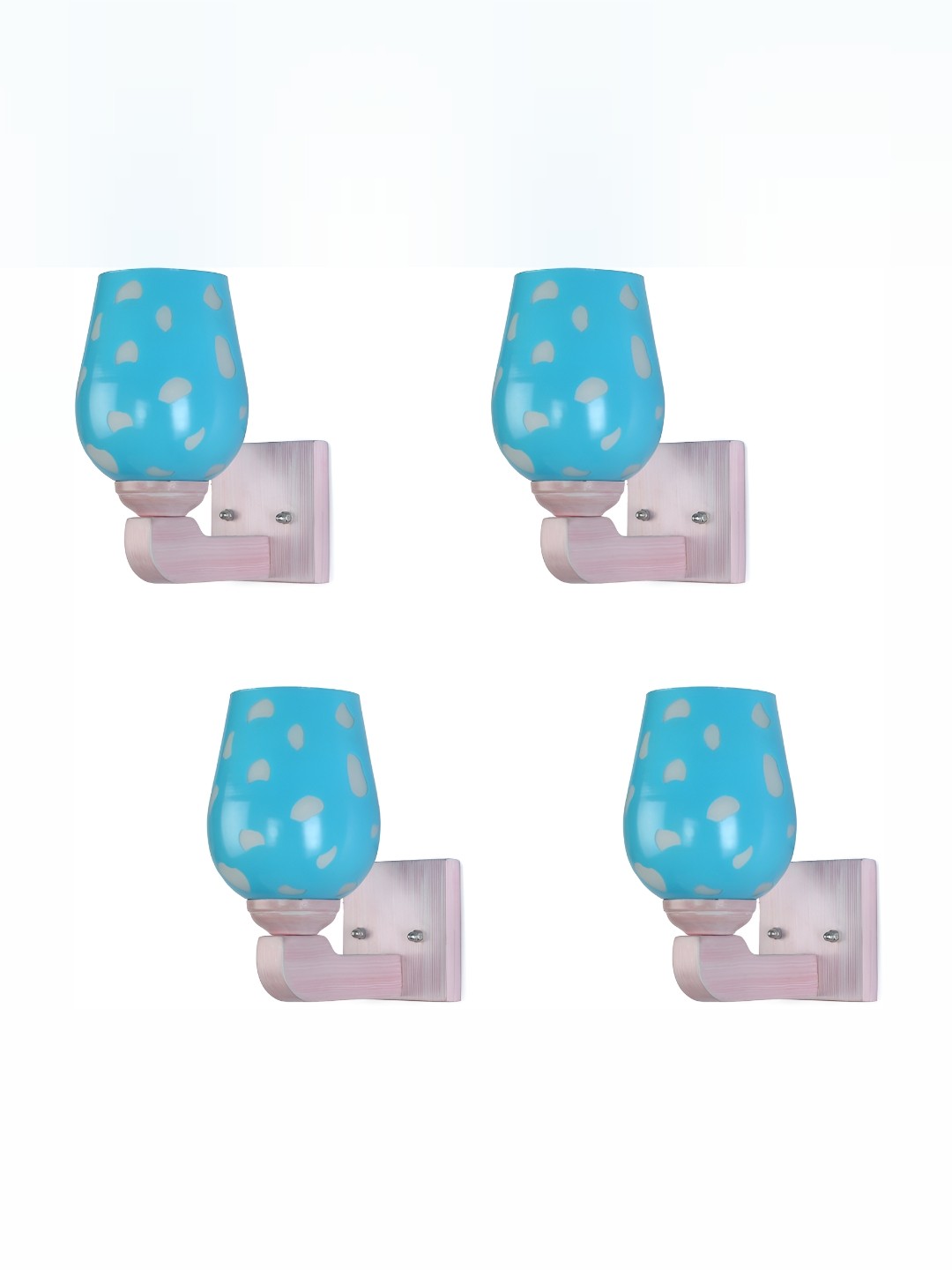 

1ST TIME Blue 4 Pieces Printed Glass Traditional Wall Lamp