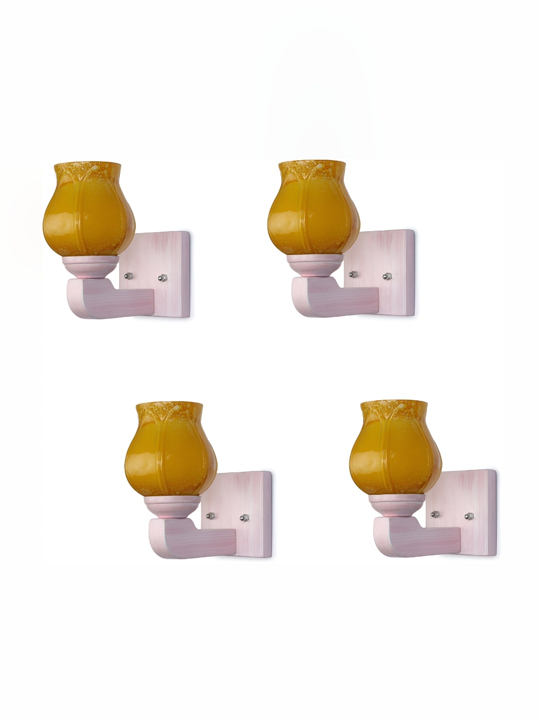 

1ST TIME Yellow 4 Pieces Glass Traditional Wall Lamp