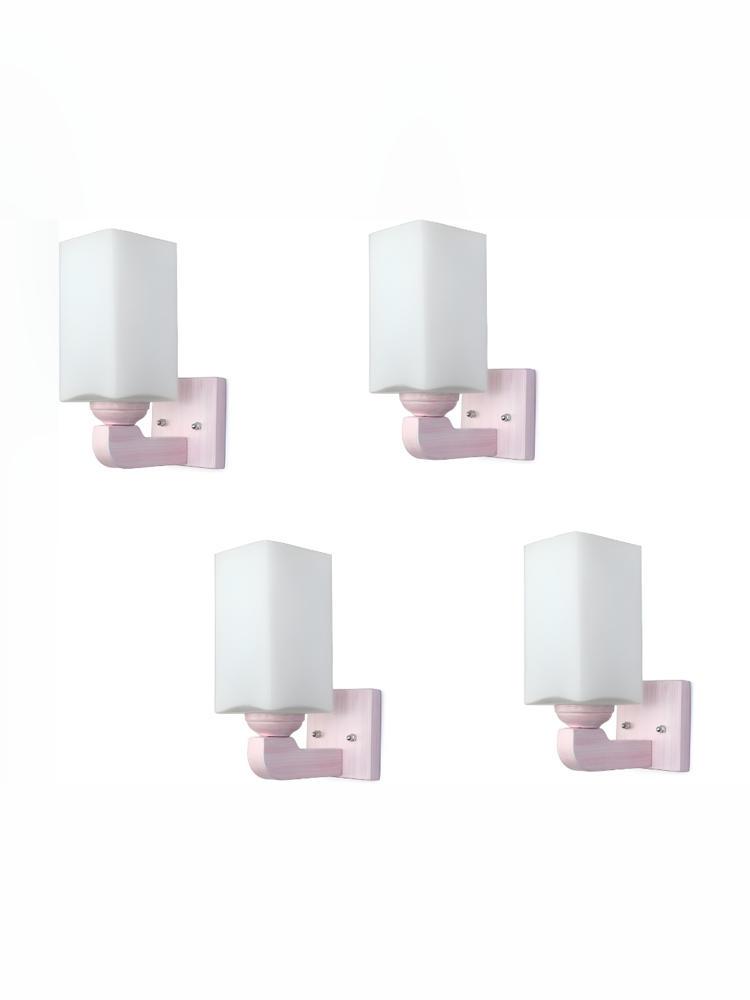 

1ST TIME White 4 Pieces Glass Traditional Rectangle Shaped Wall Lamps