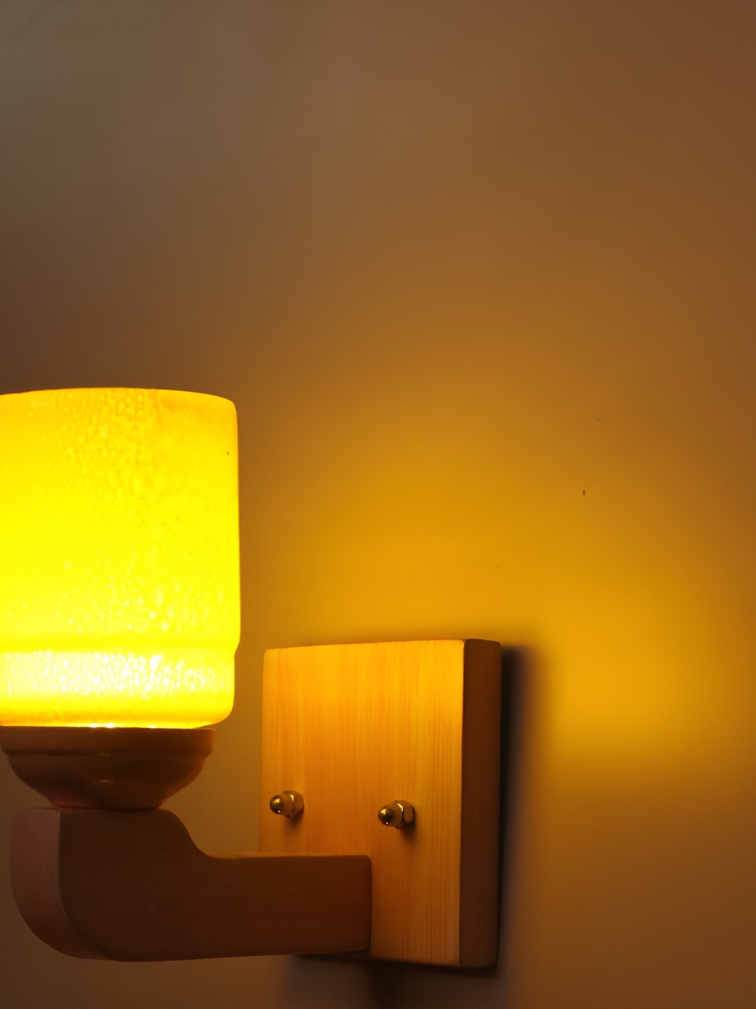 

1ST TIME Yellow Printed Glass Traditional Cylinder Shaped Wall Lamp