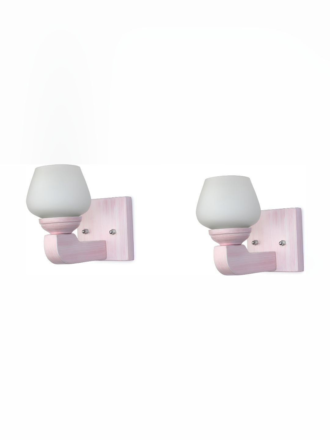 

1ST TIME White 2Pcs Glass Traditional Wall Lamps