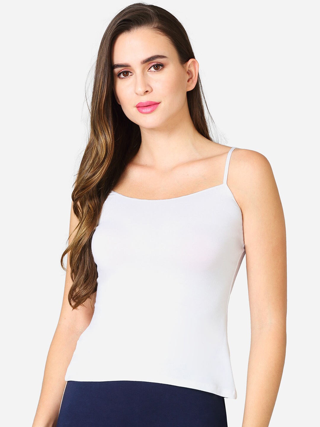 

VStar Adjustable Shoulder Straps Skin Friendly Non Padded Camisole, White