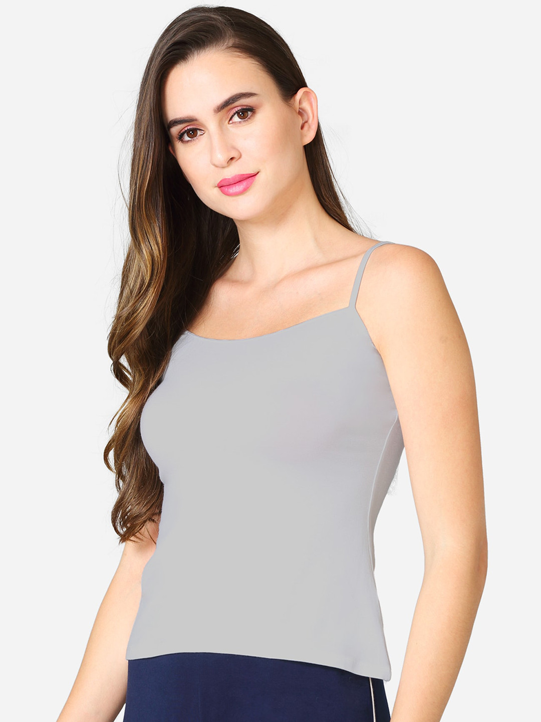 

VStar Adjustable Shoulder Straps Non Padded Camisole, Grey