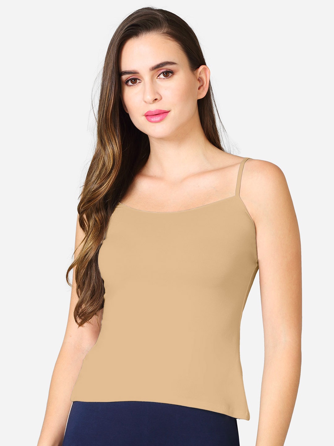 

VStar Adjustable Shoulder Straps Non Padded Camisole, Beige
