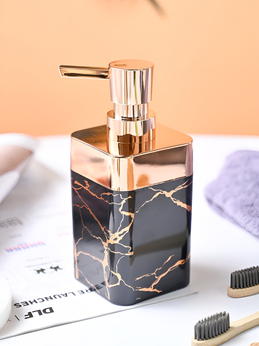 

MARKET99 Black & Brown Marble Soap Dispenser 330ml