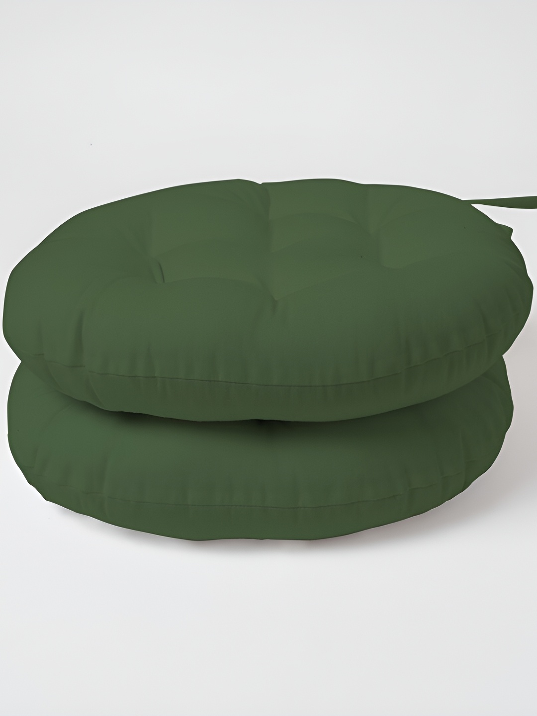 

SKANDA FAB Green 2 Pieces Round Shaped Pure Cotton Chair Pads