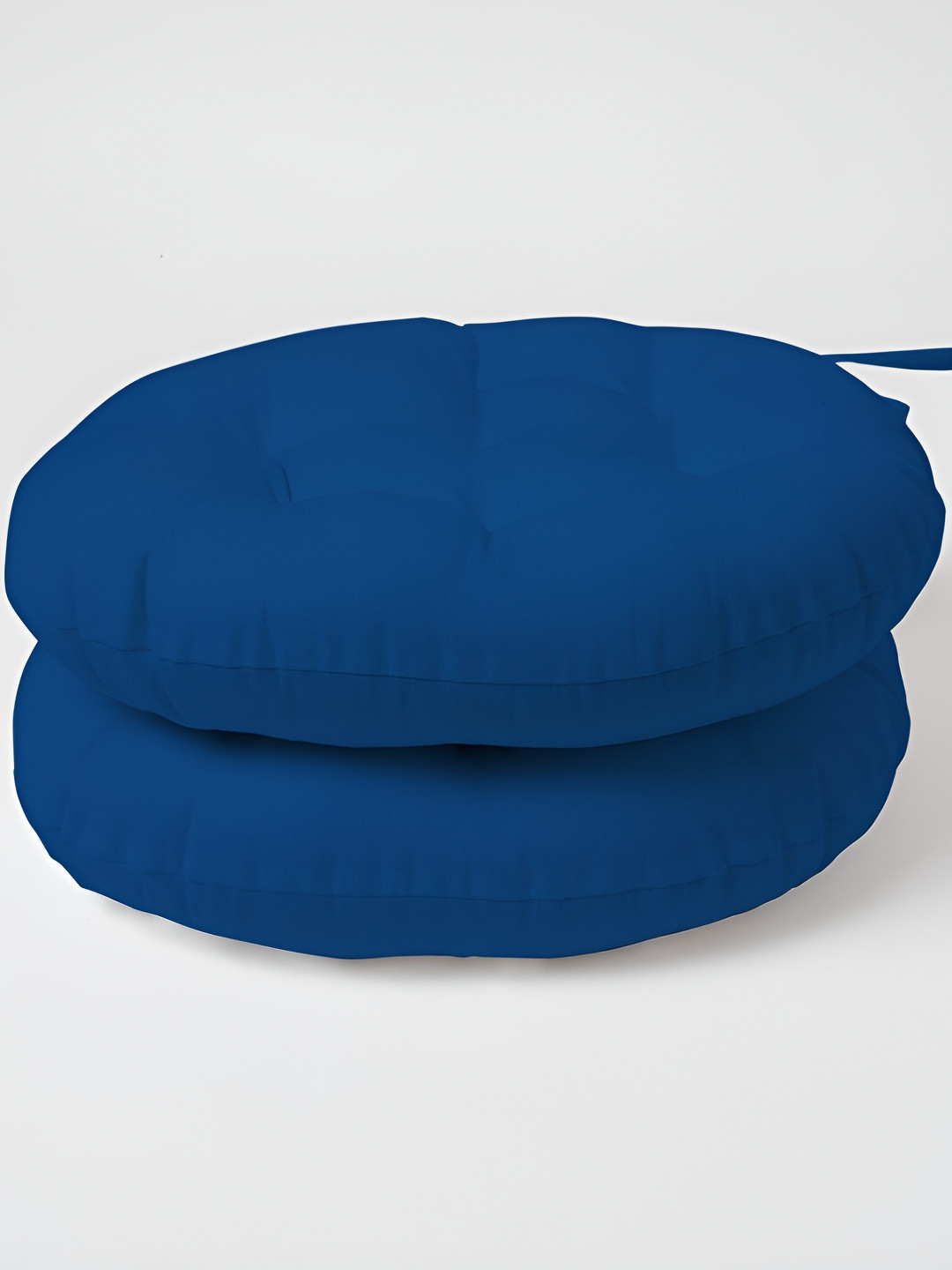 

SKANDA FAB Blue 2 Pieces Round Shaped Pure Cotton Chair Pads