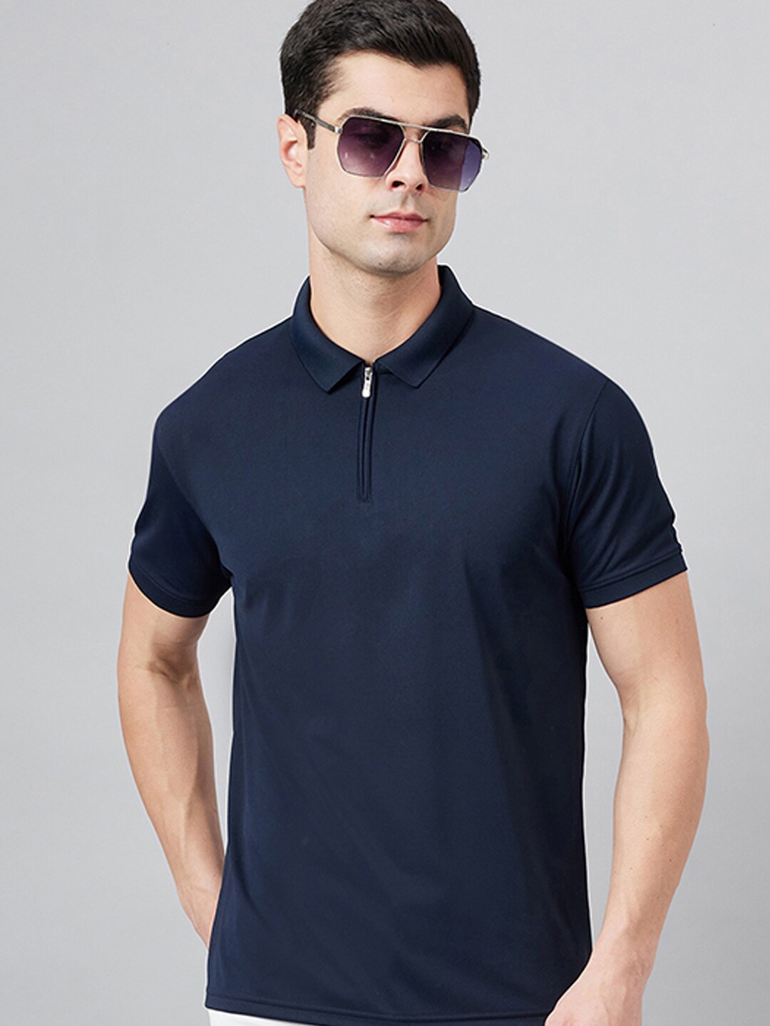 

98 Degree North Polo Collar T-shirt, Navy blue