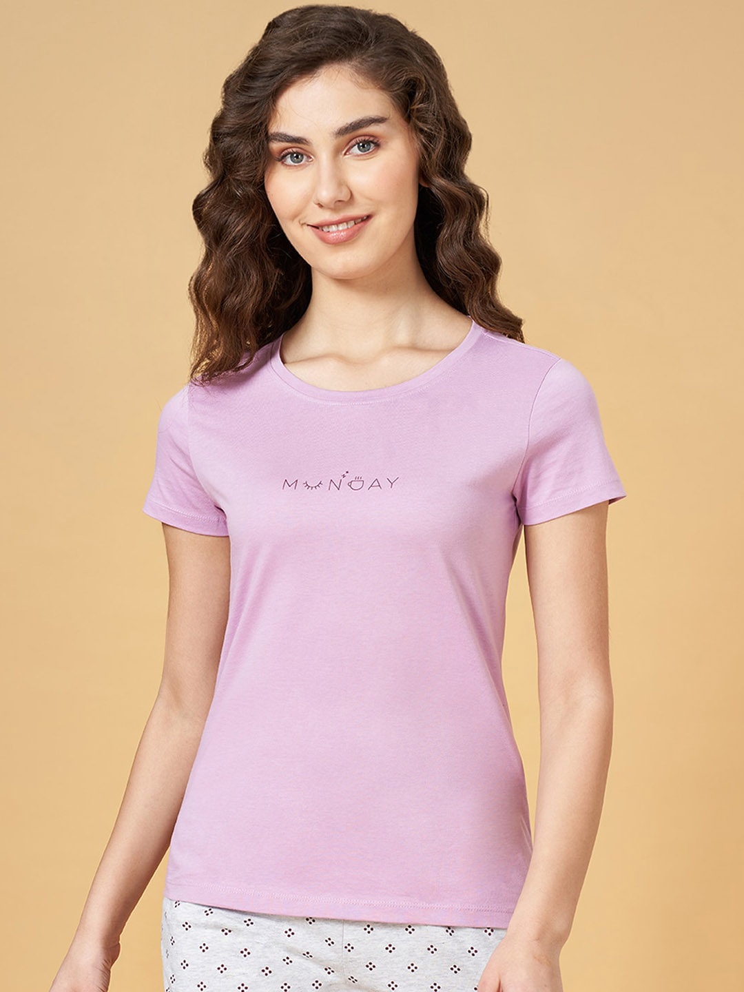 

Dreamz by Pantaloons Pure Cotton Lounge Tshirts, Purple