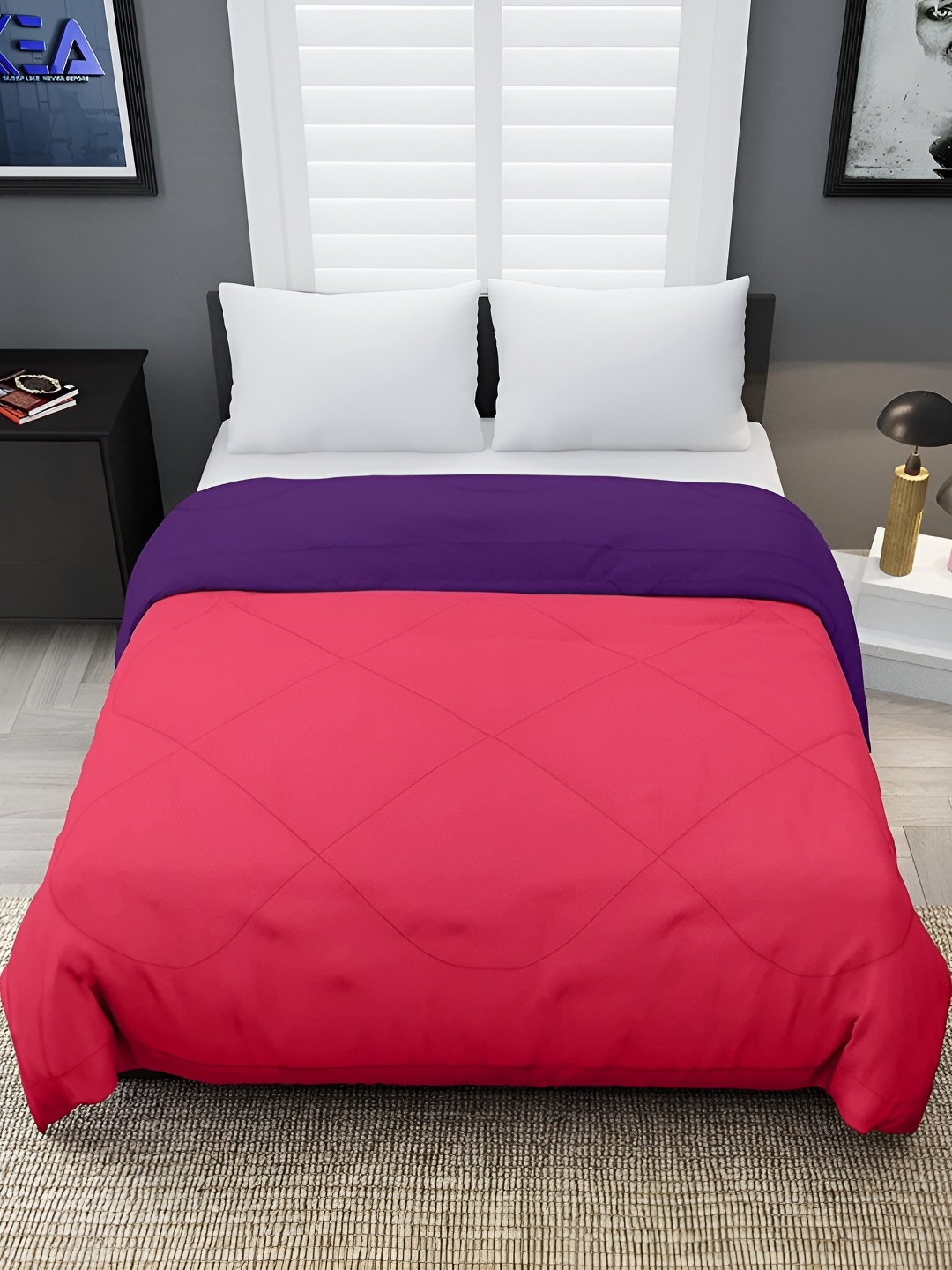 

RF RELAXFEEL Purple & Pink Geometric Heavy Winter 233 GSM Single Bed Comforter