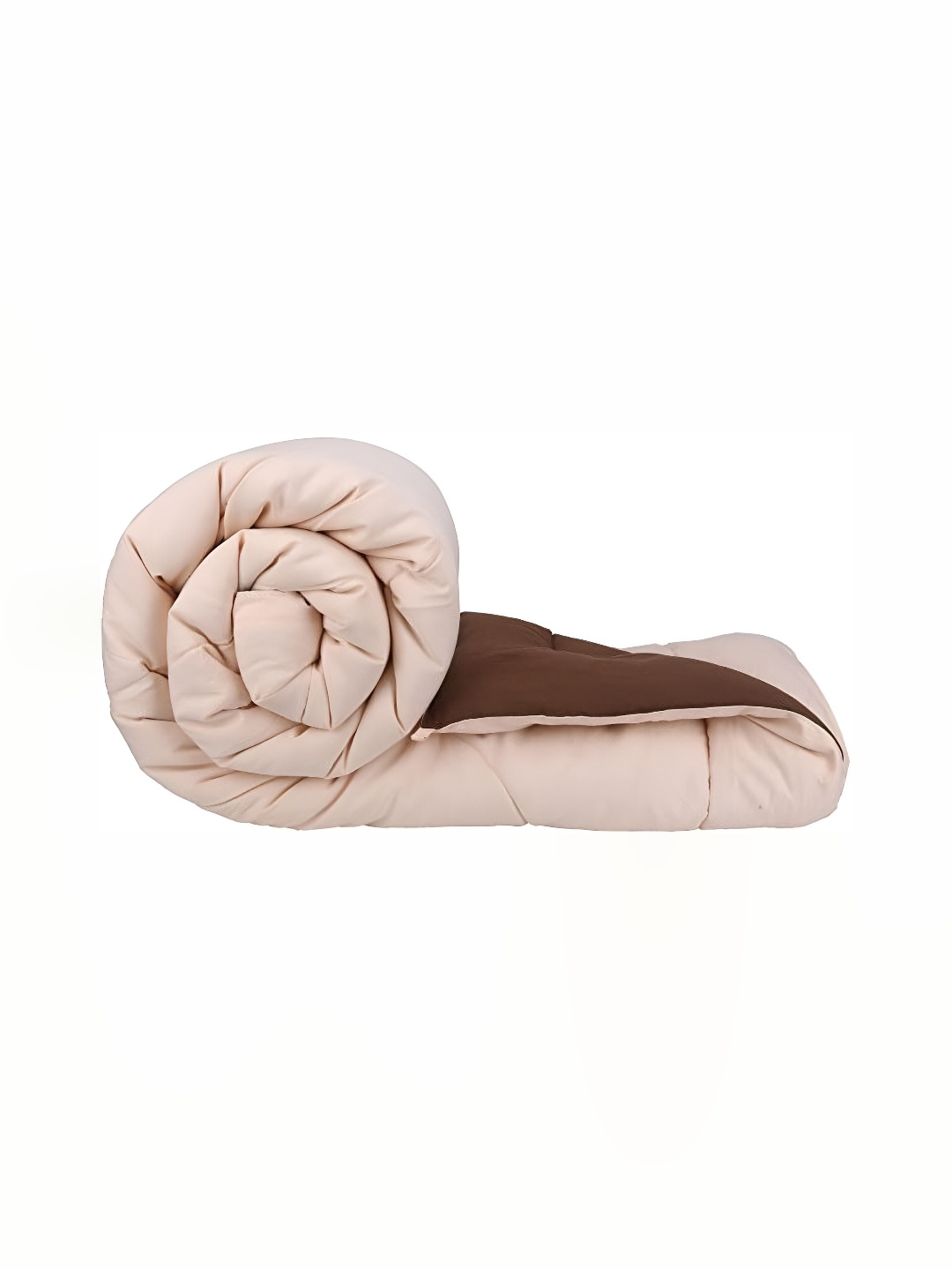 

RF RELAXFEEL Peach-Coloured & Brown Heavy Winter 233 GSM Single Bed Comforter
