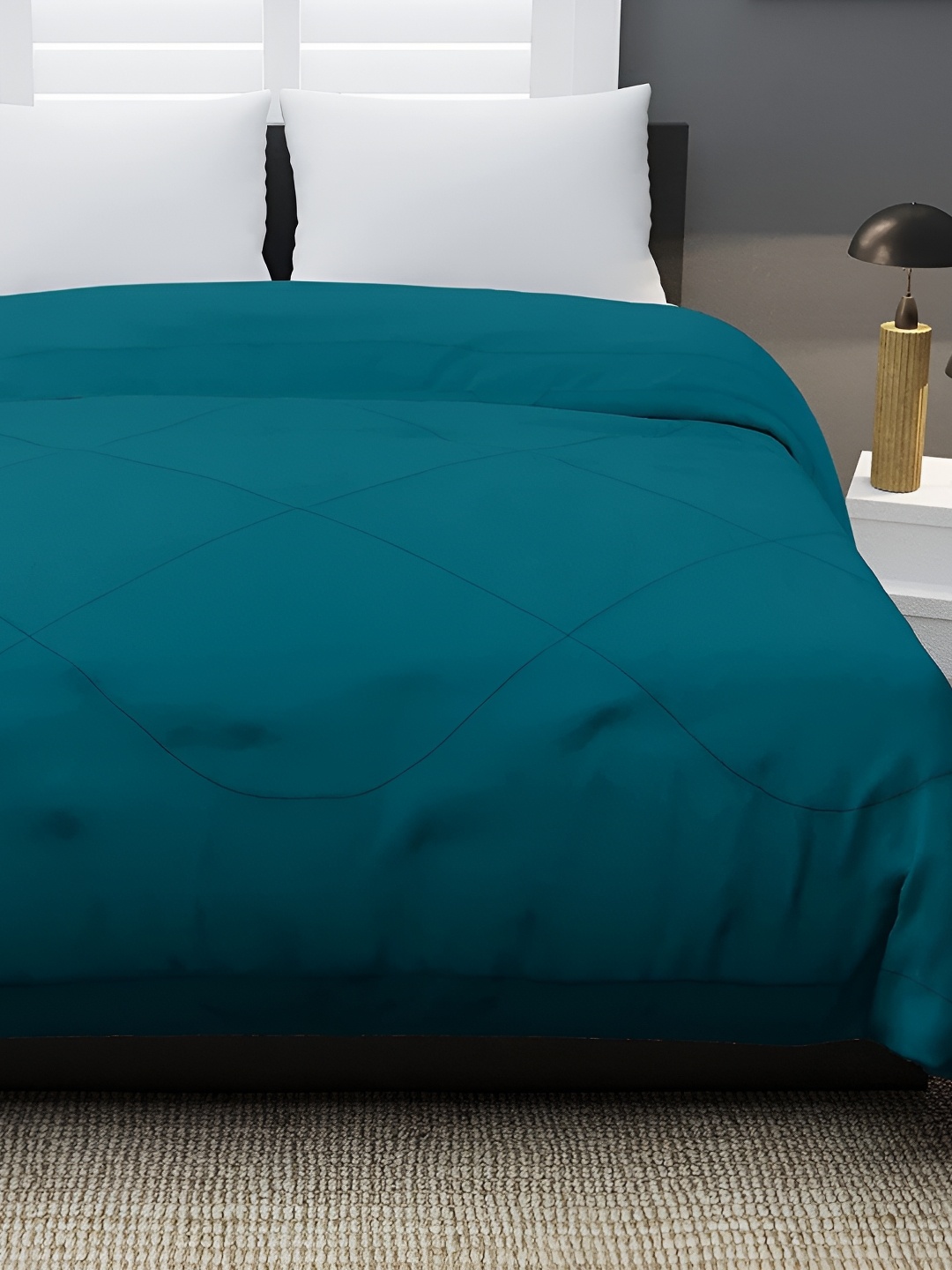 RF RELAXFEEL Blue Geometric Heavy Winter 233 GSM Double Bed Comforter