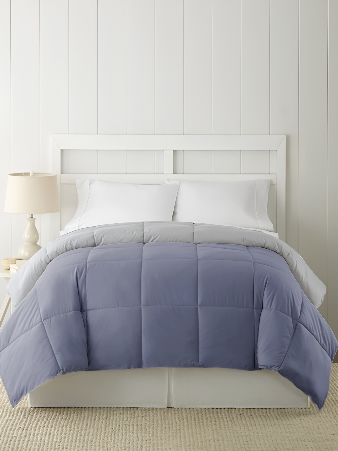 

RF RELAXFEEL Blue & Beige Heavy Winter 233 GSM Single Bed Comforter